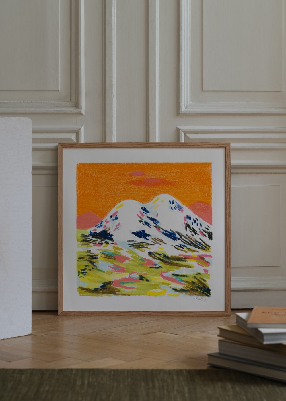 Orange Mountain Print by Nina Dissing