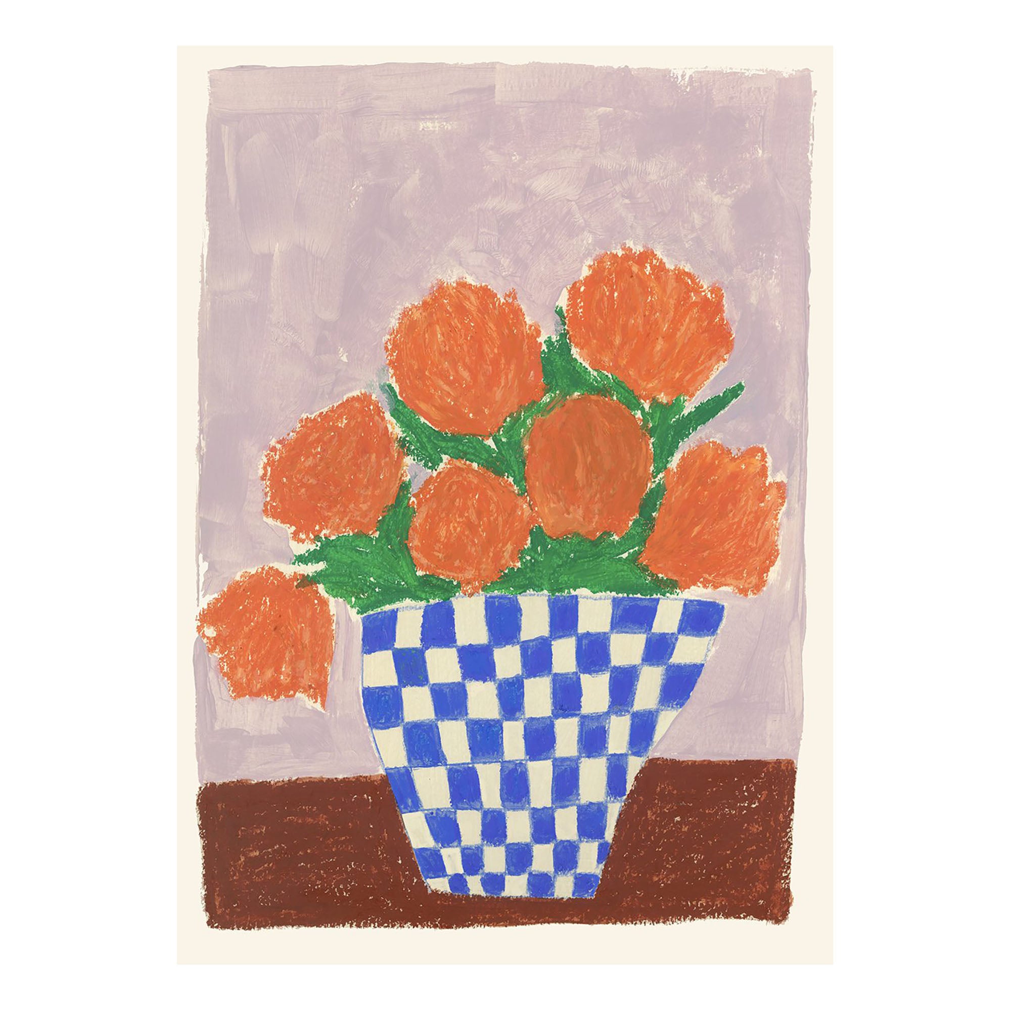Orange Flowers Print by Carla Llanos