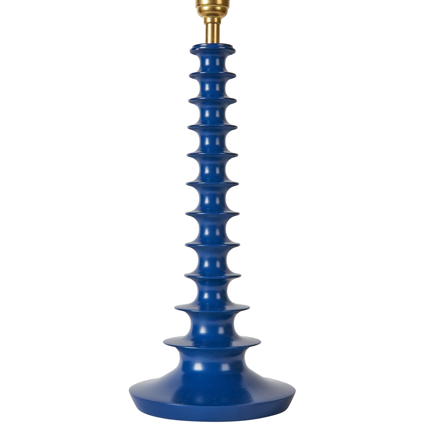 Blue Tiered Lacquer Wooden Lamp Base