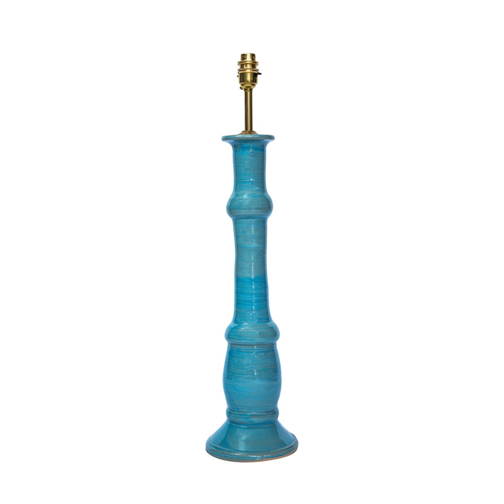 Blue Candlestick Ceramic Lamp Base