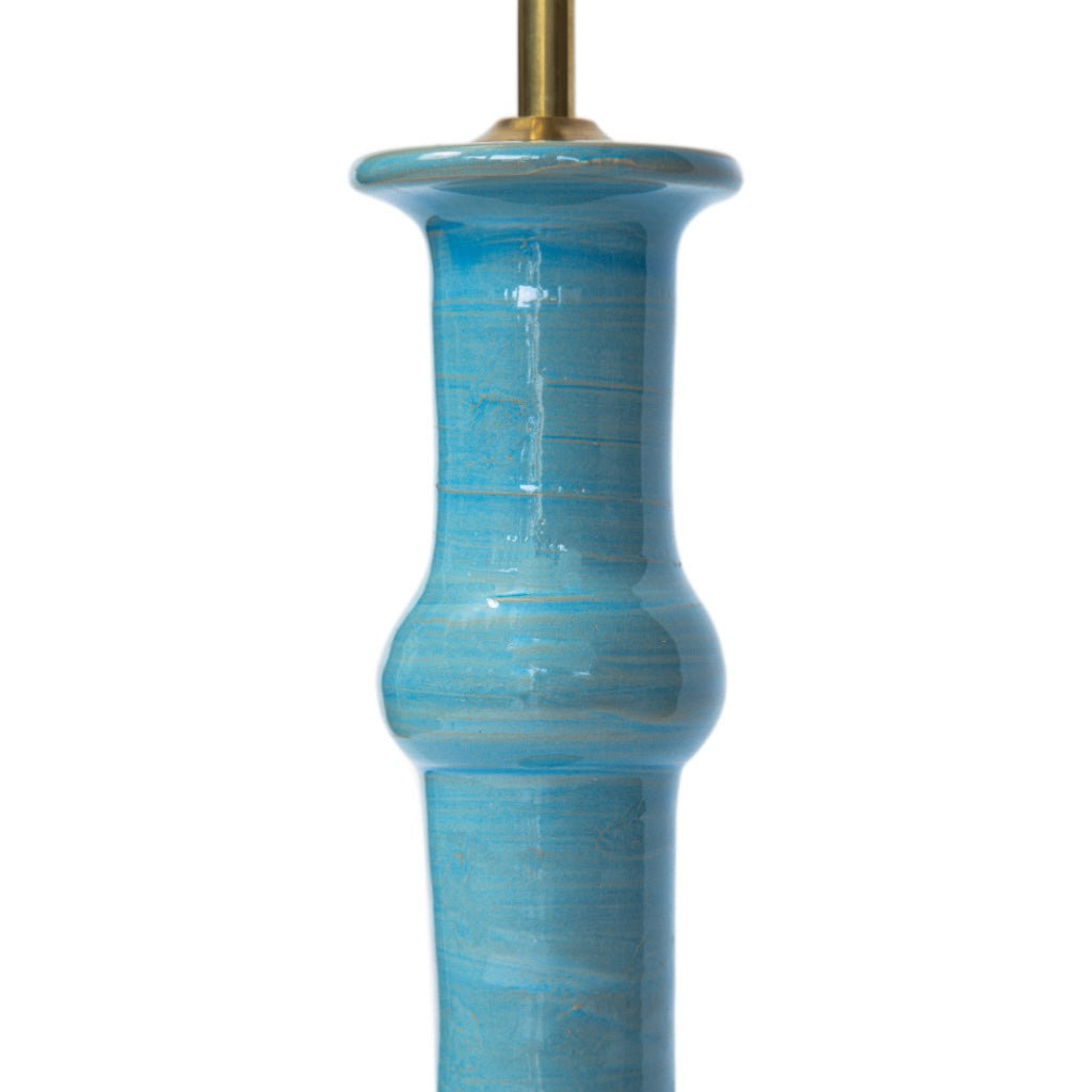Blue Candlestick Ceramic Lamp Base
