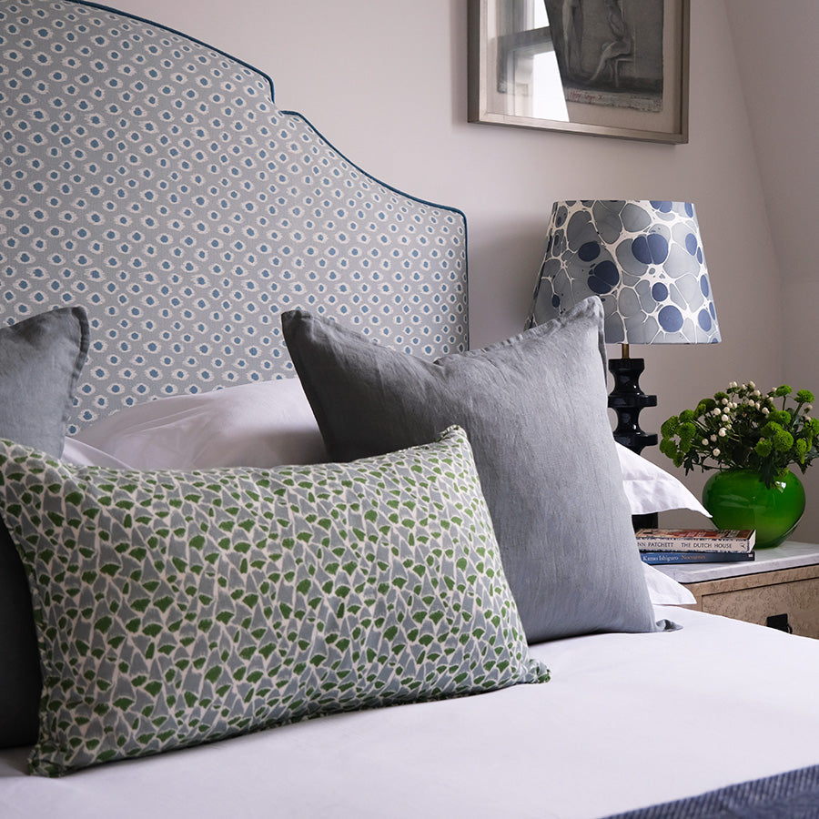 Foxglove Lumbar Cushion | Blue & Green