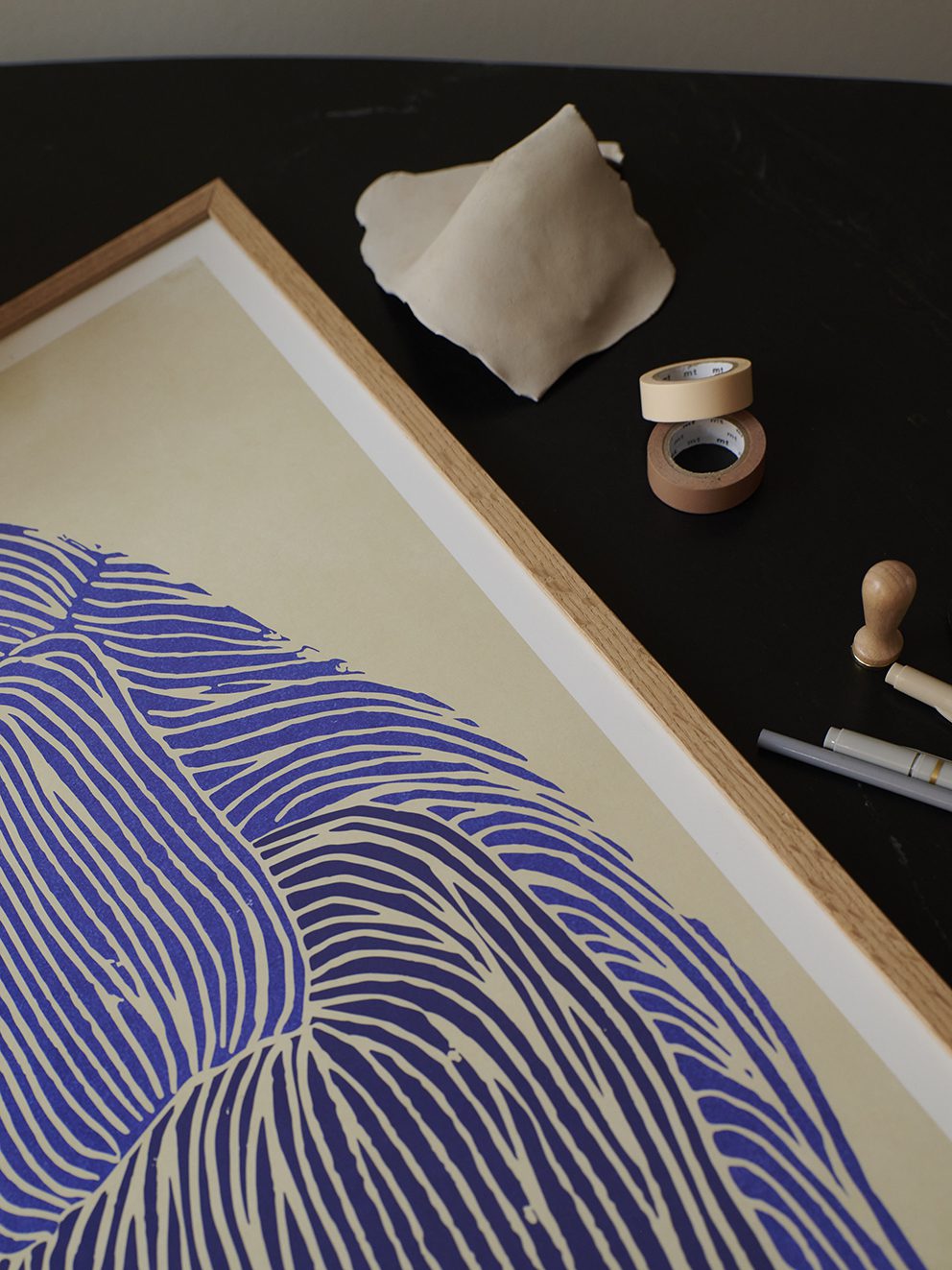 Deep Blue Print by Rebecca Hein