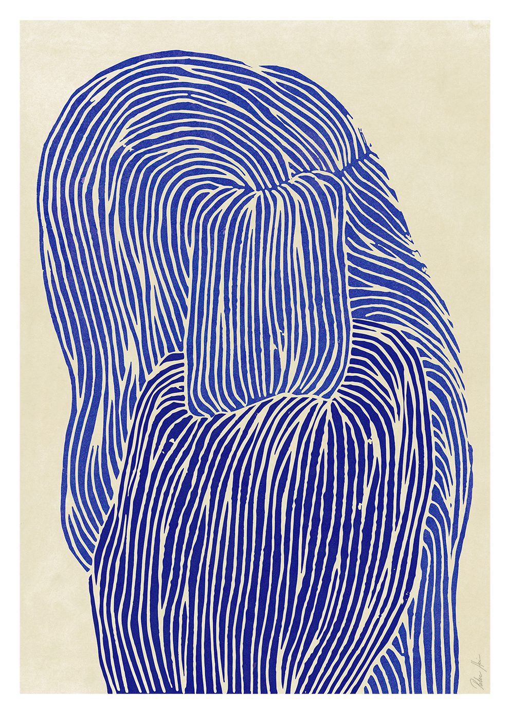 Deep Blue Print by Rebecca Hein