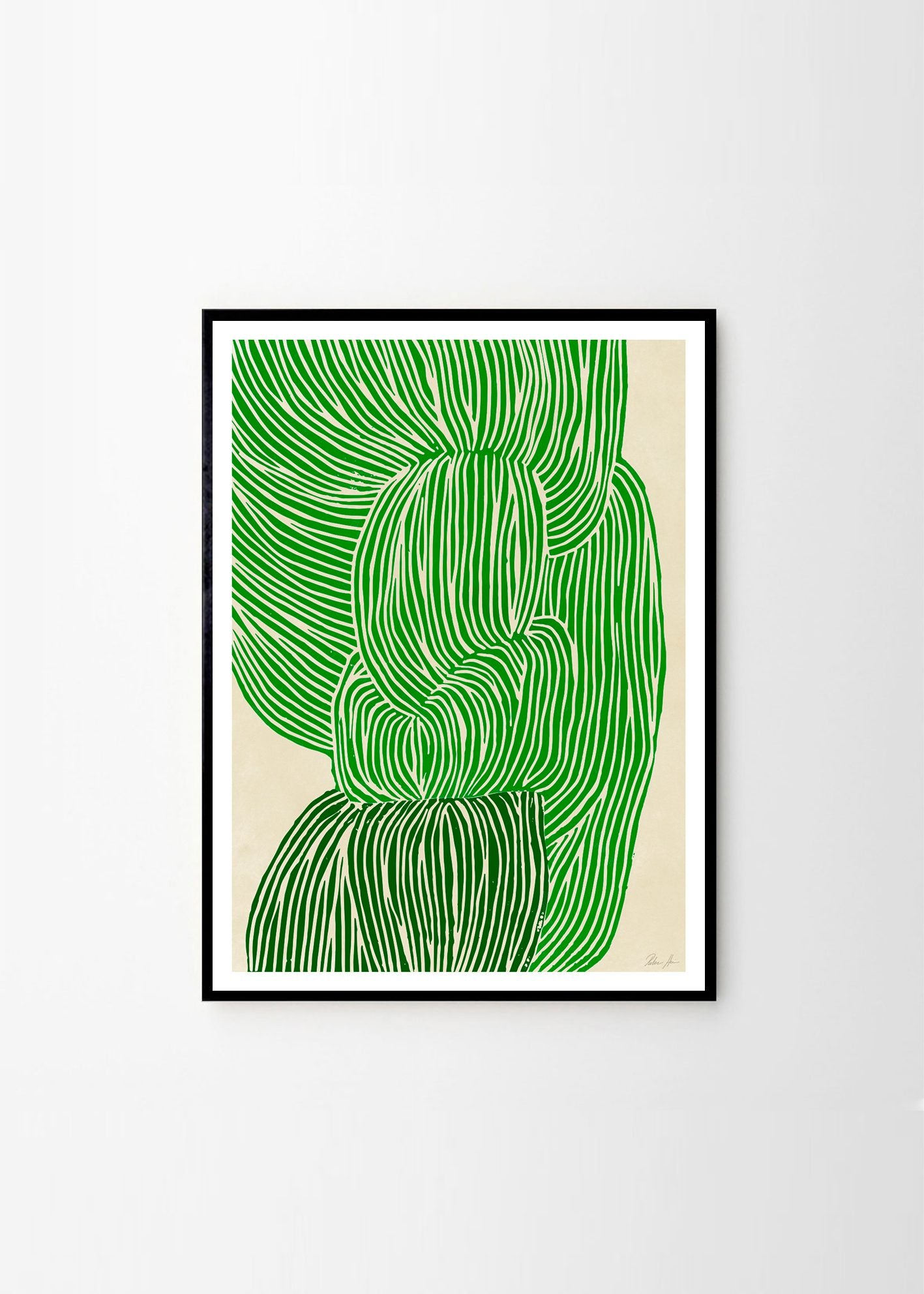 Green Ocean Print by Rebecca Hein