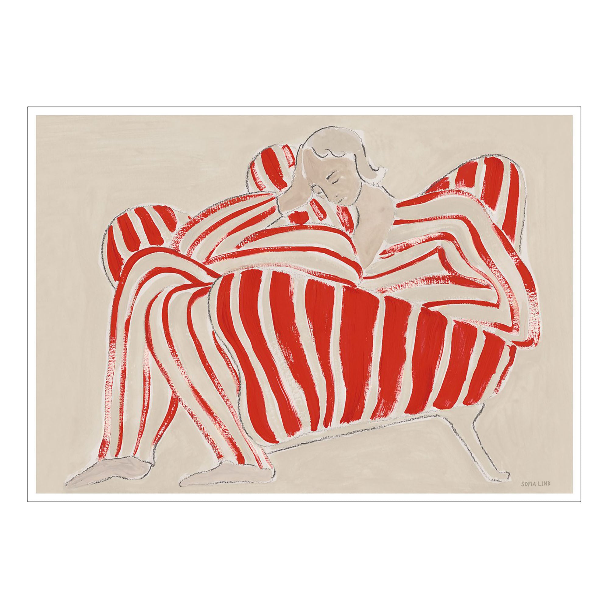 Red Chair Print by Sofia Lind