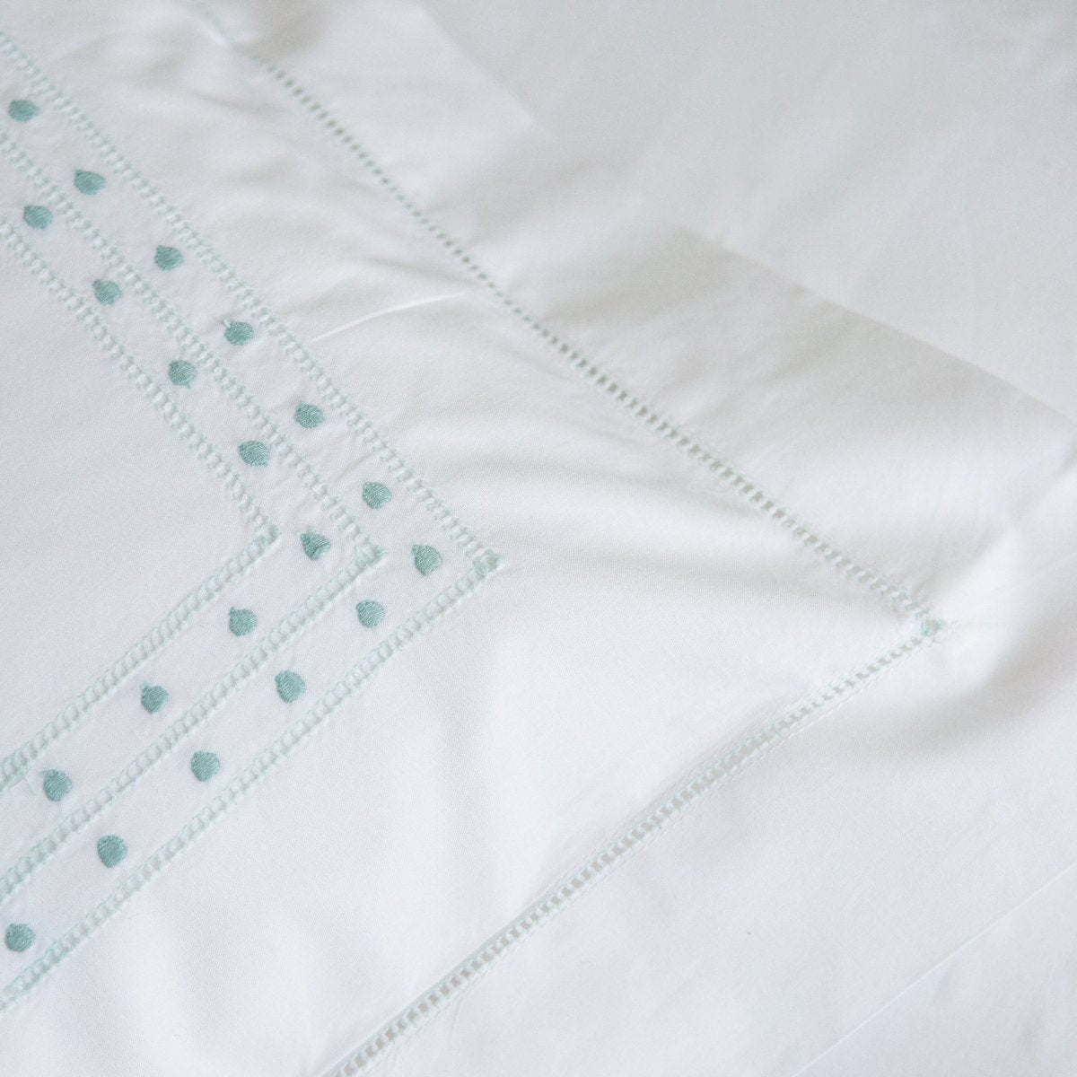 Matilda Duvet Cover | Duck Egg Blue & White