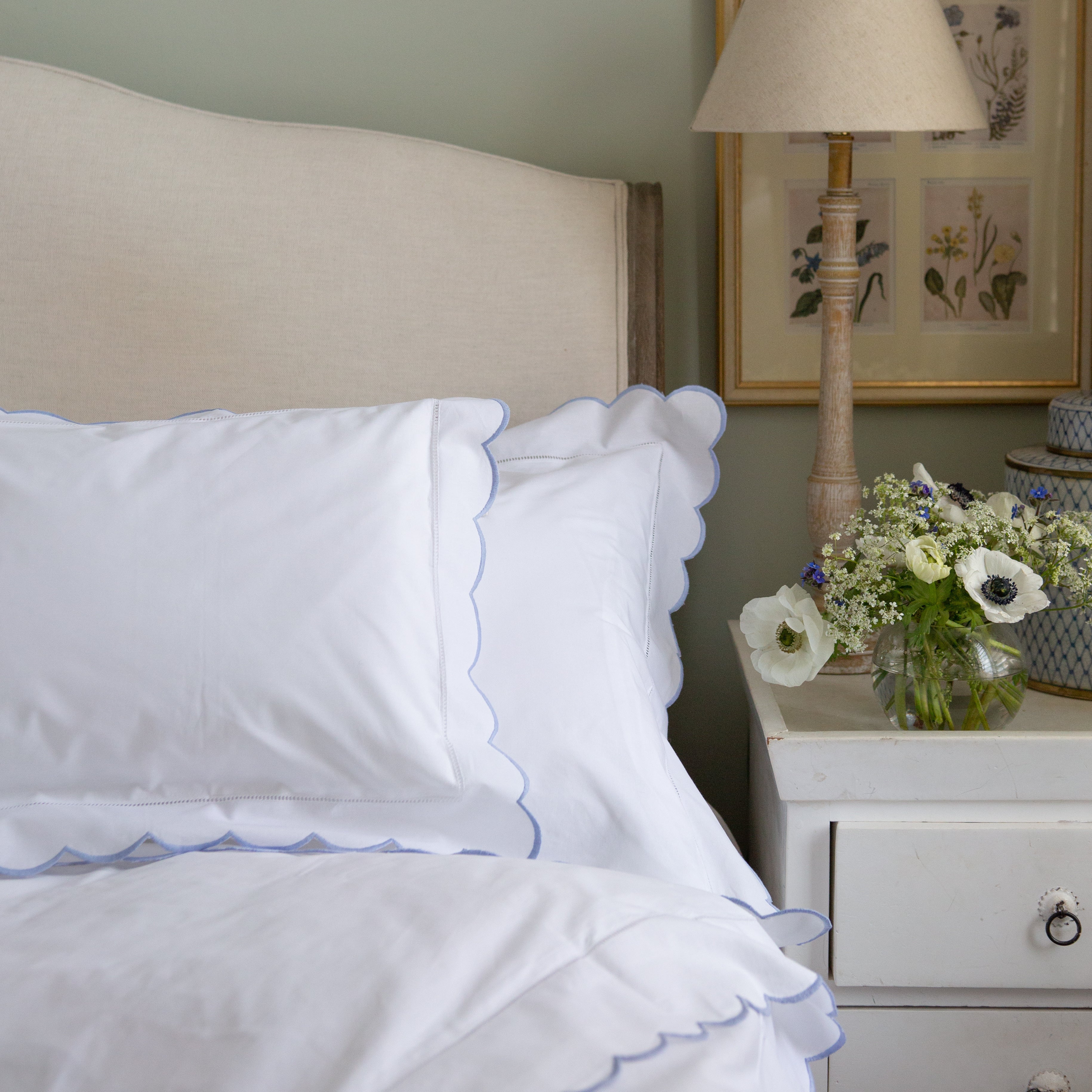 Blue Scallop Duvet Cover