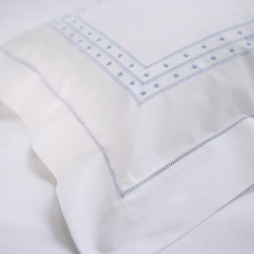 Matilda Cotton Oxford Pillowcase | Standard | Blue & White