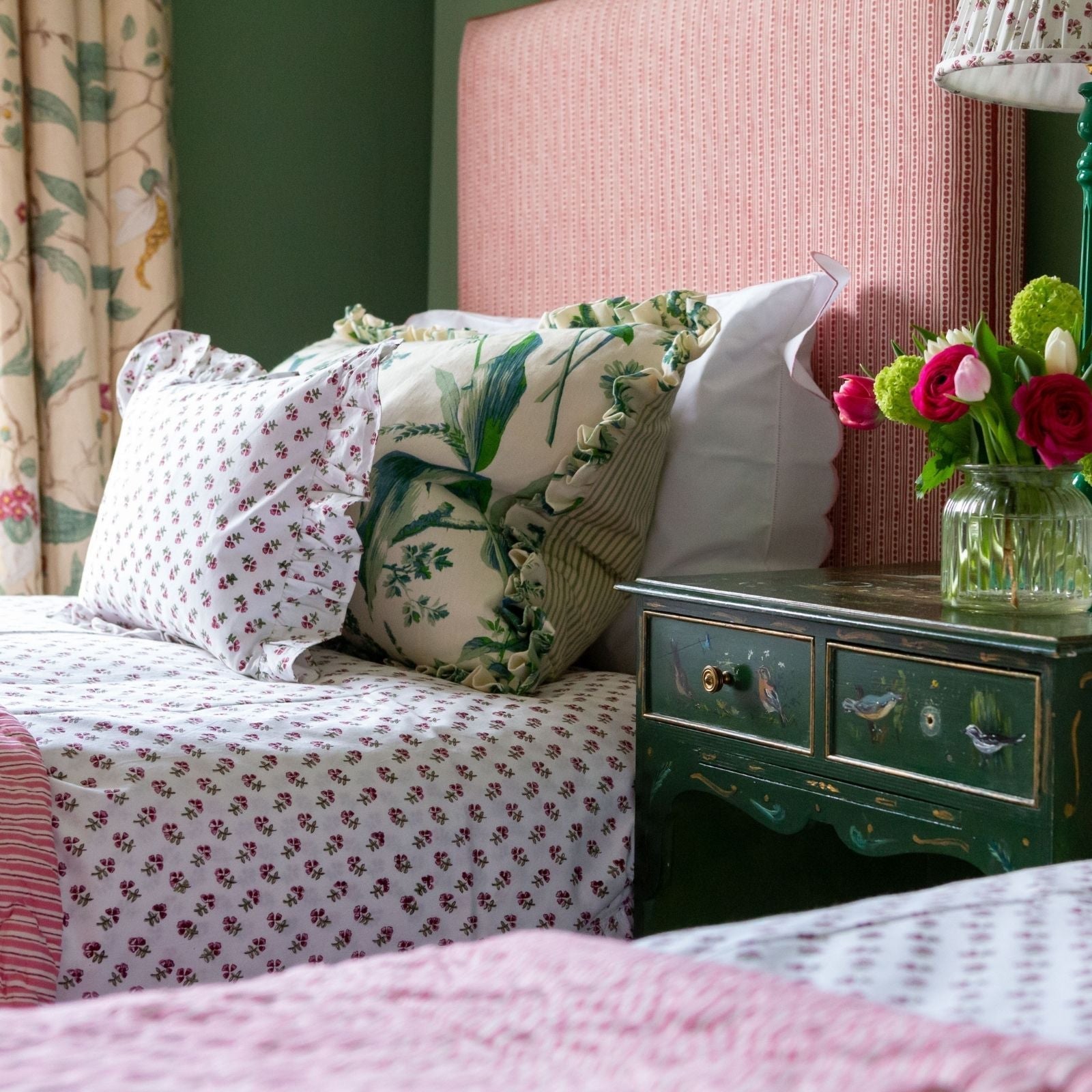 Pink Ditsy Baby Pillowcase