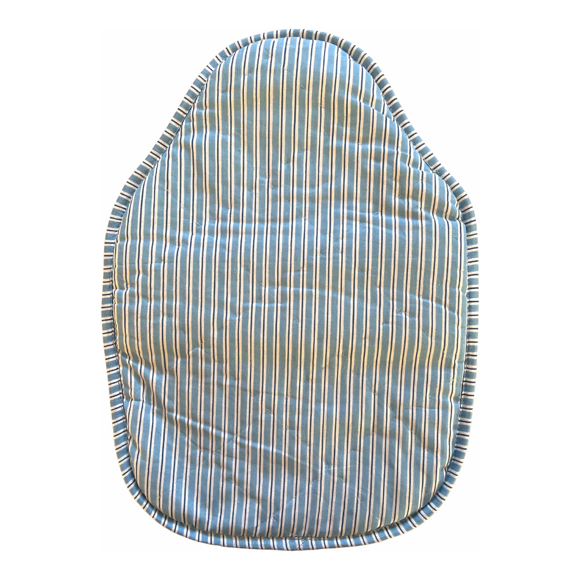 Stripe Blue Cotton Hot Water Bottle Cover - 2L