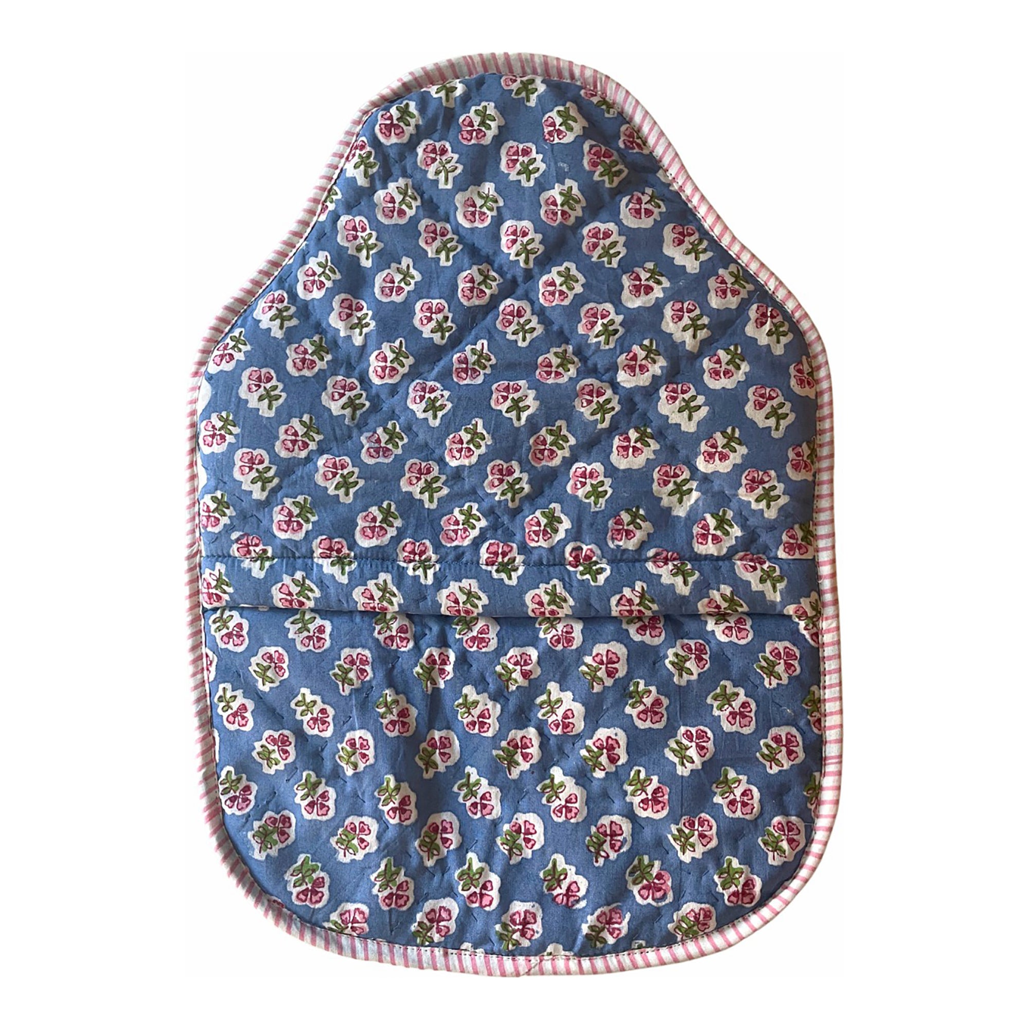 Ditsy Azure Cotton Hot Water Bottle Cover - 2L