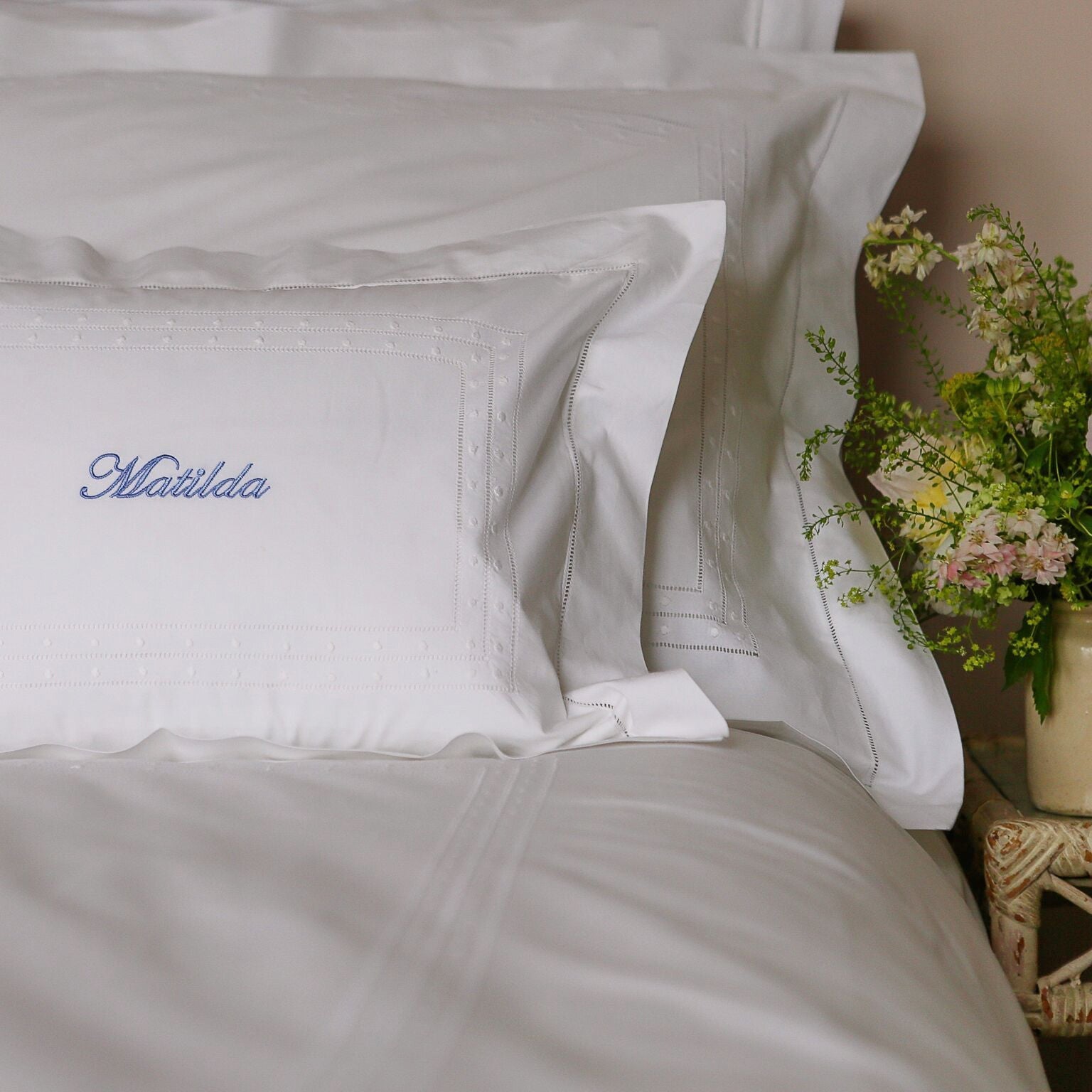 Matilda Cotton Duvet Cover | White