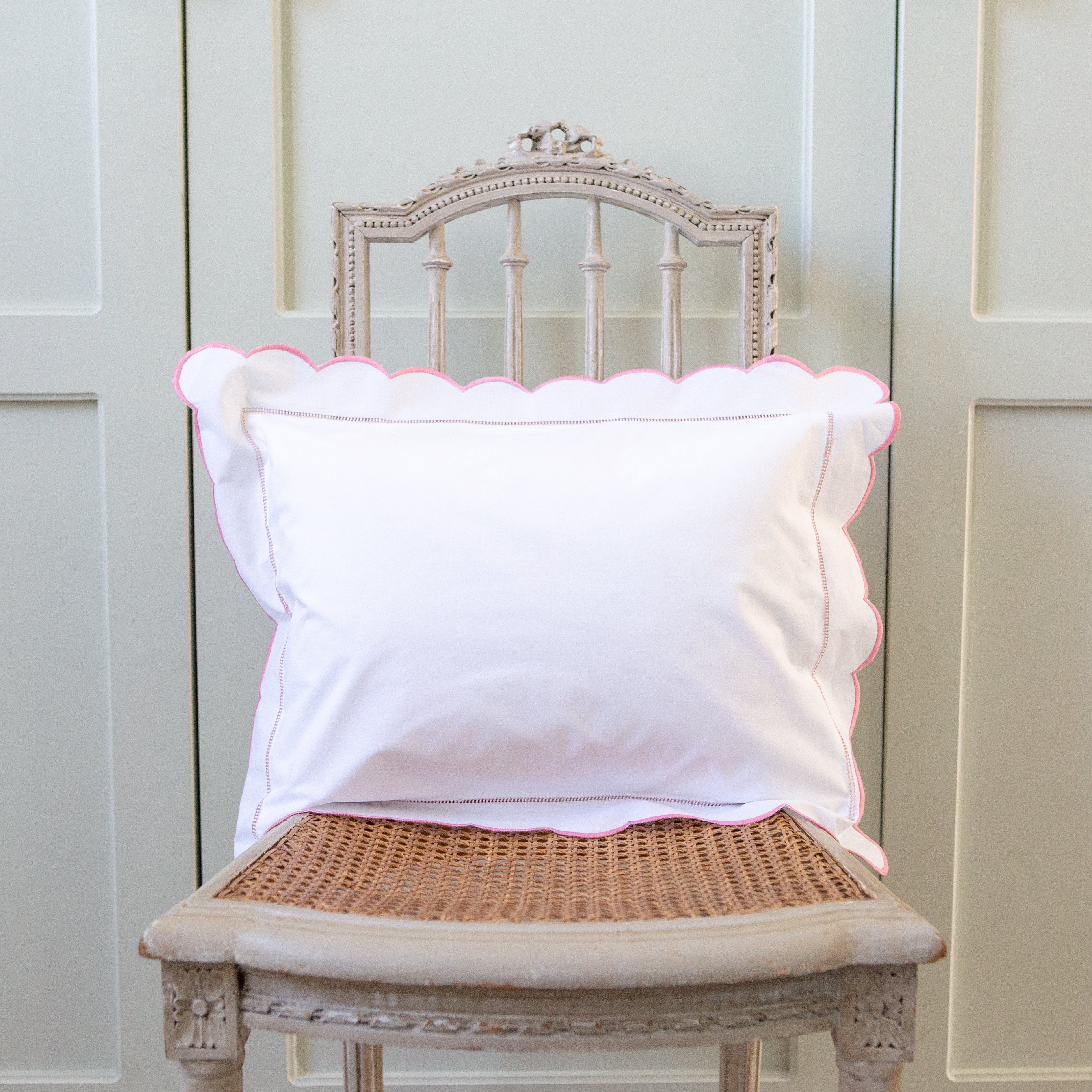Pink Scallop Baby Pillowcase