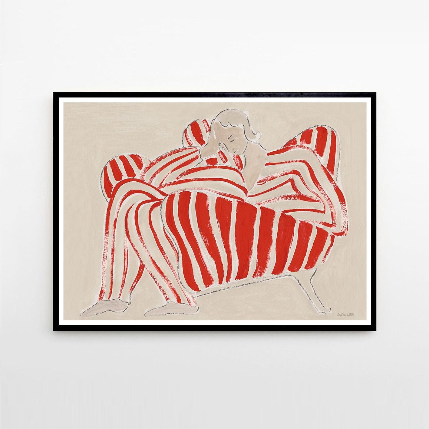 Red Chair Print by Sofia Lind