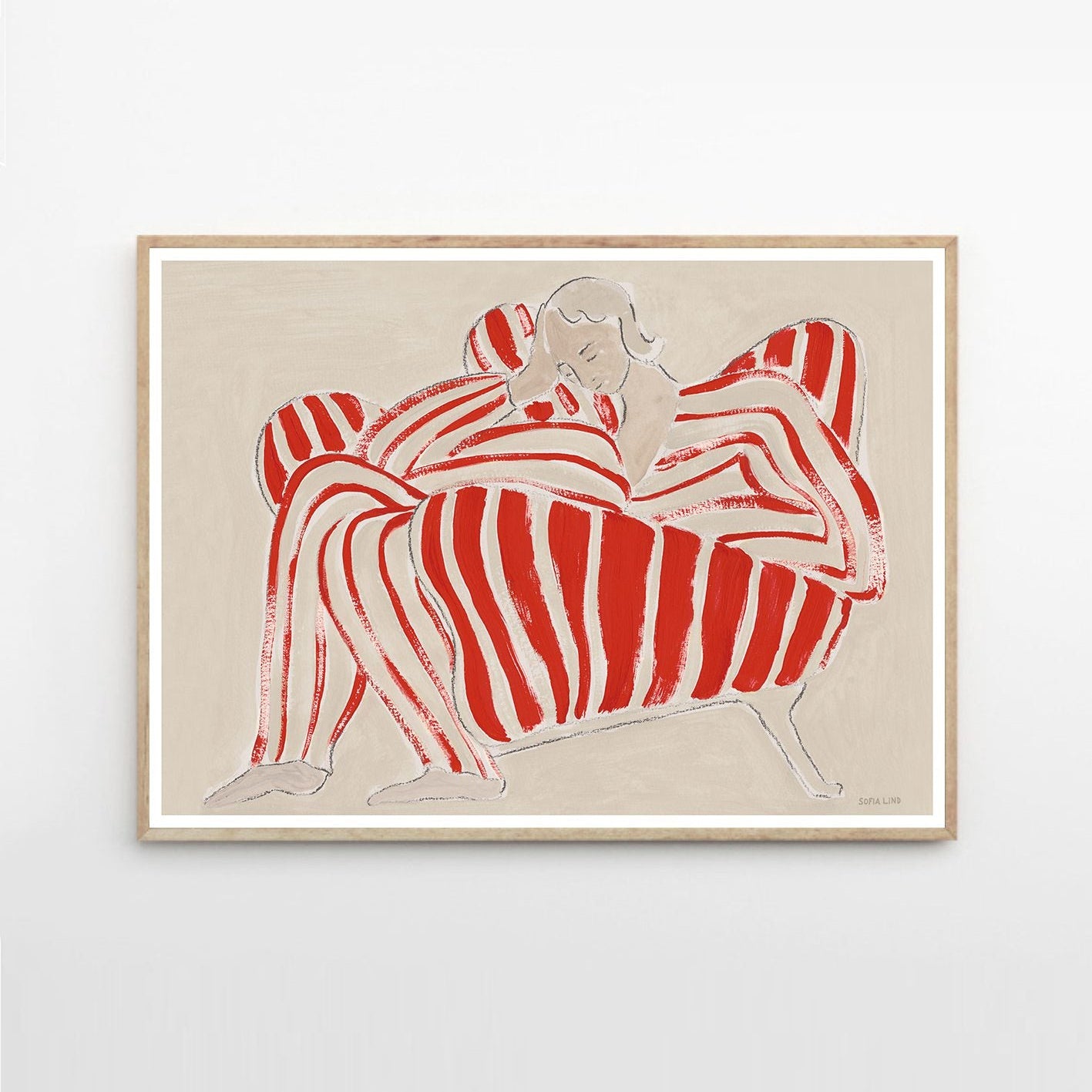 Red Chair Print by Sofia Lind