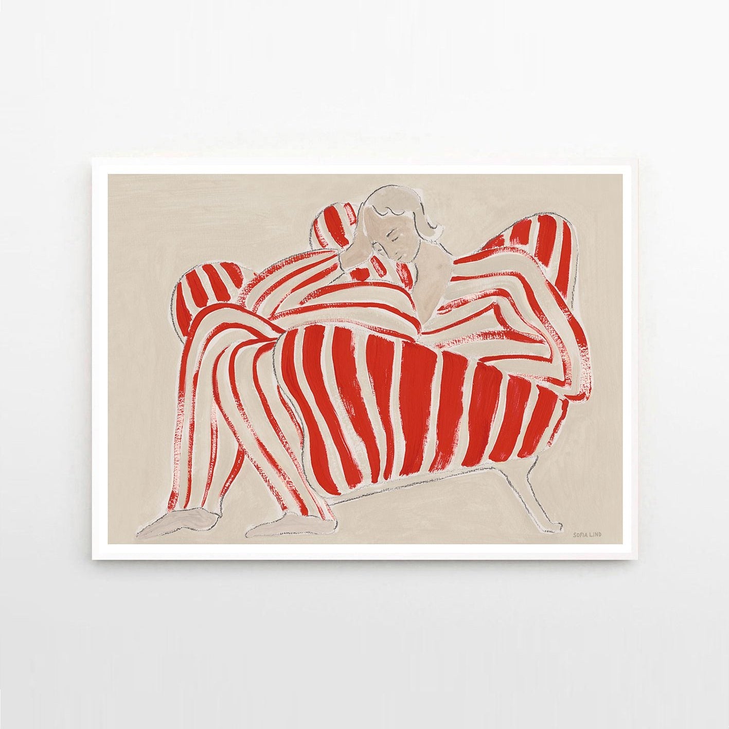 Red Chair Print by Sofia Lind