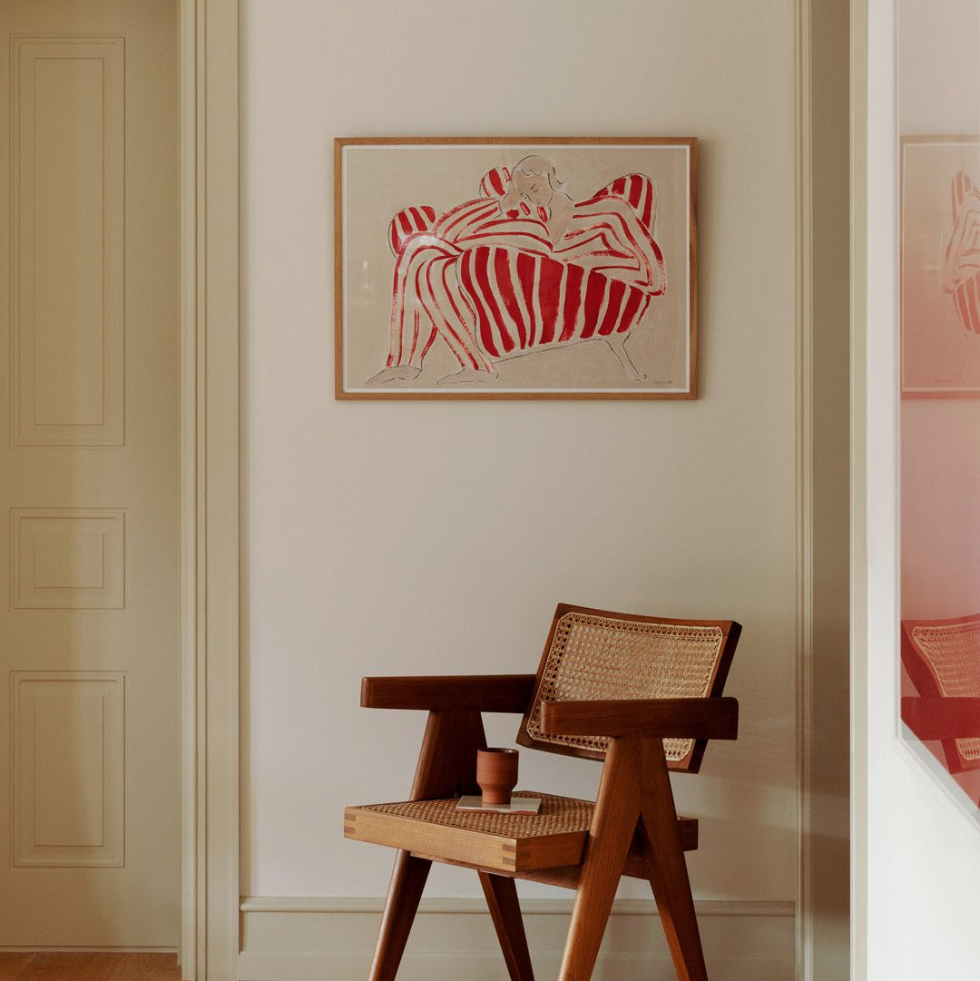 Red Chair Print by Sofia Lind