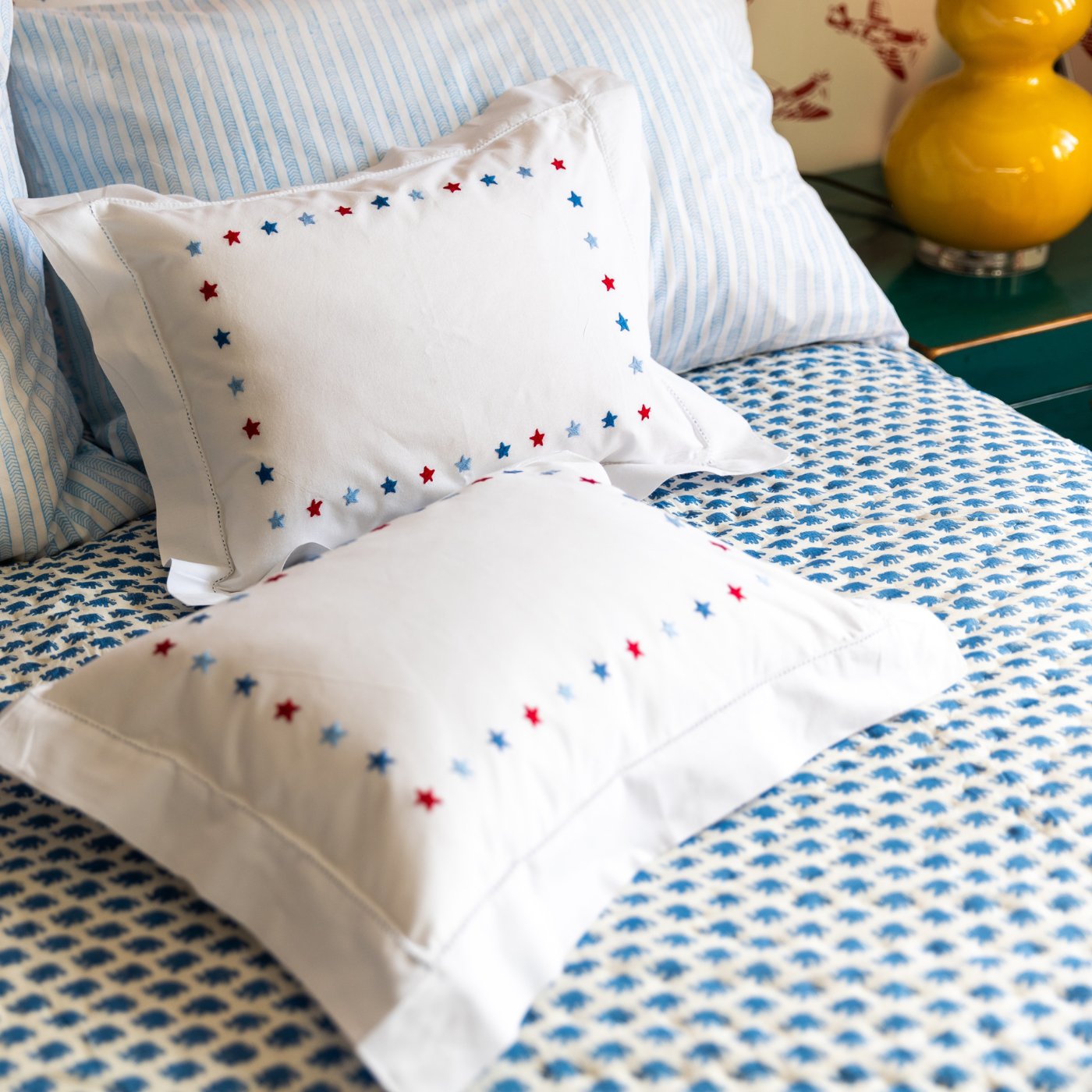 Blue Elephant Cotton Quilt