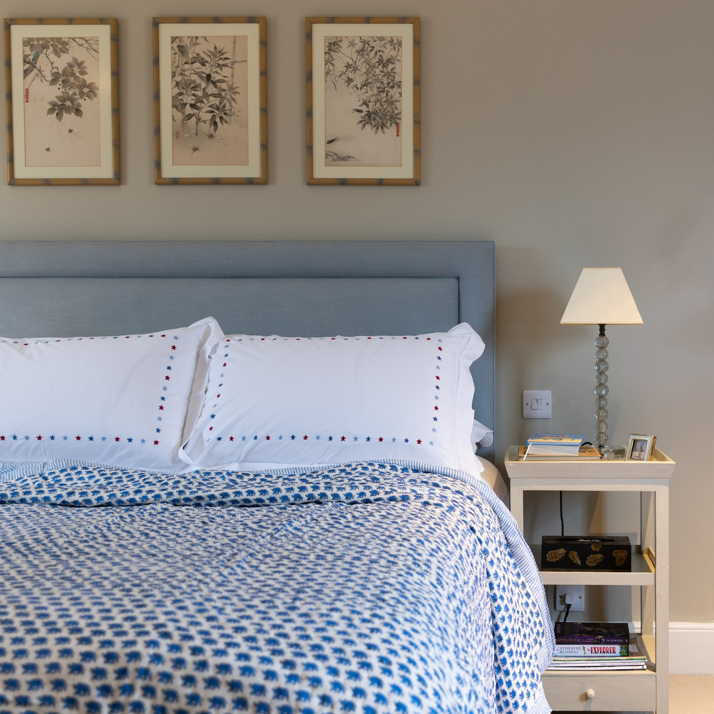 Blue Elephant Cotton Quilt