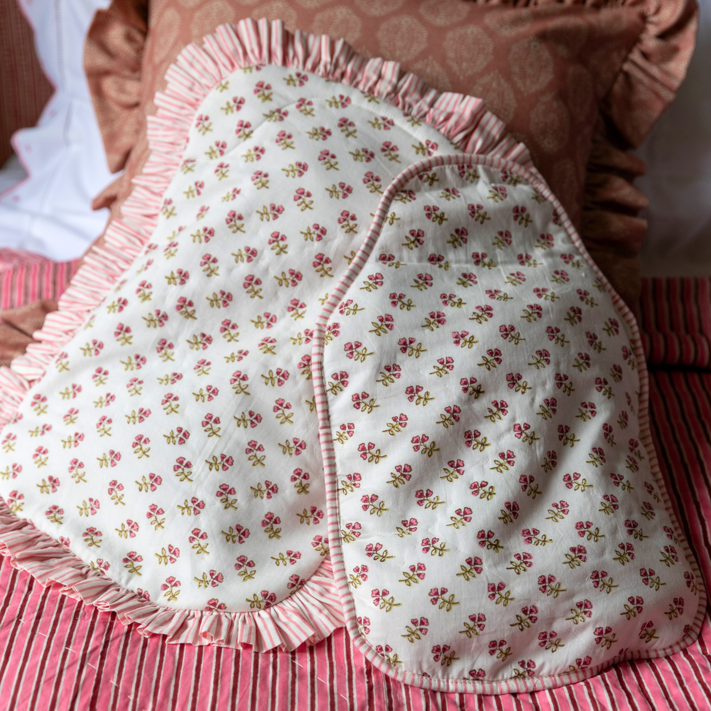 Pink Ditsy Hot Water Bottle Cover