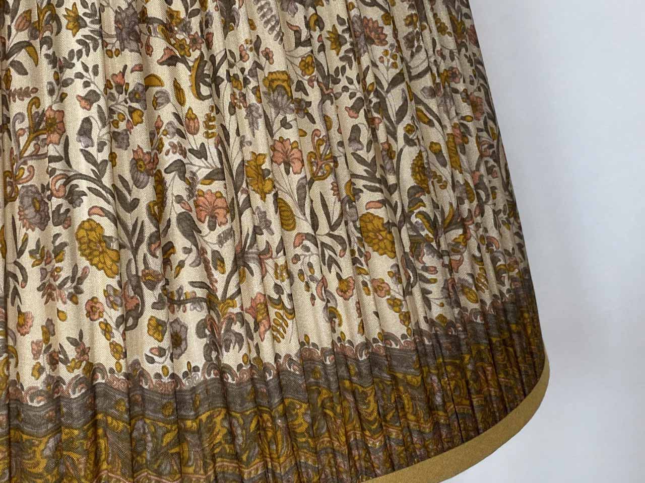 Cream and Yellow Paisley Silk Lampshade