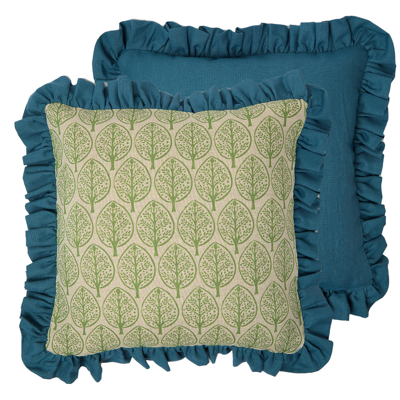 Frill Mini Burchetts Moss Isabella Denim Blue Cushion