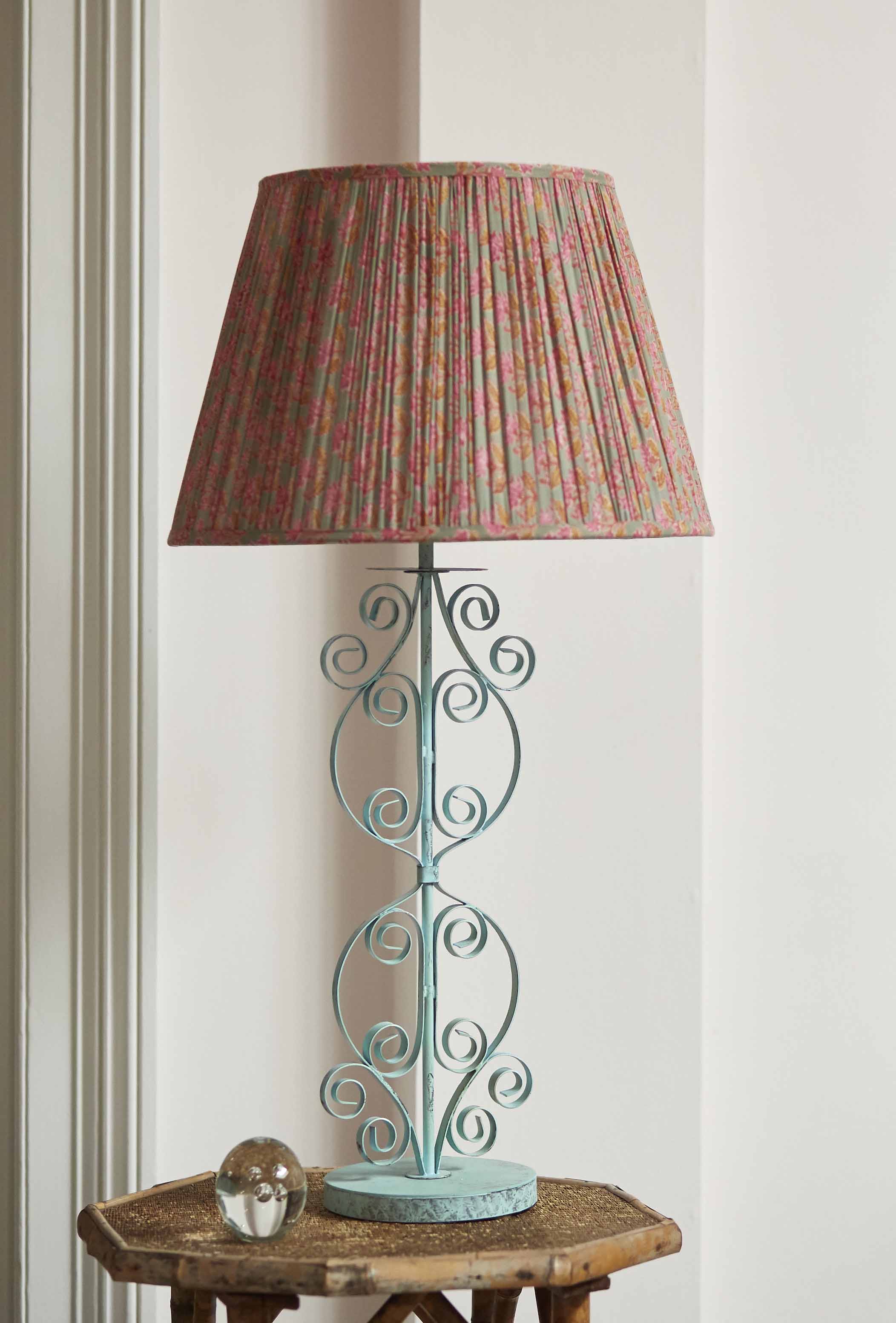 Manali Aqua Curly Table Lamp