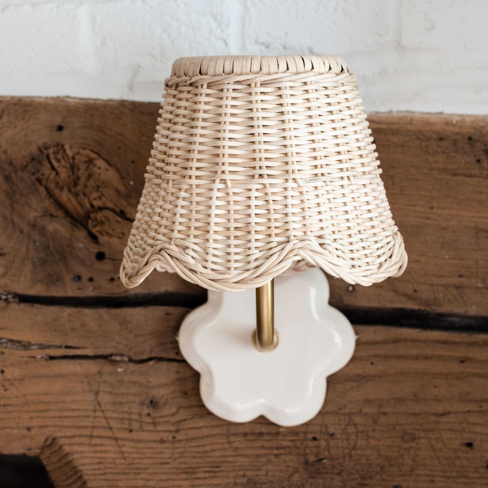 Mimi Rattan Scalloped Lampshade (Small)