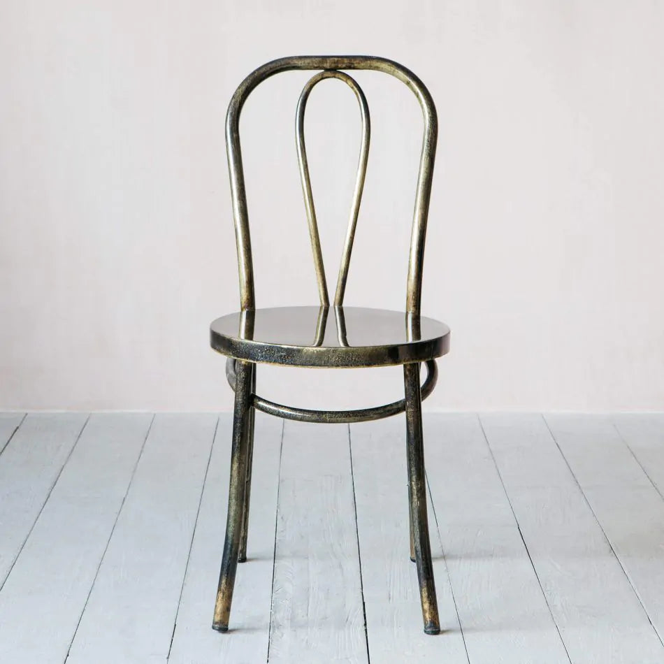 Antique Nickel Cafe Chair