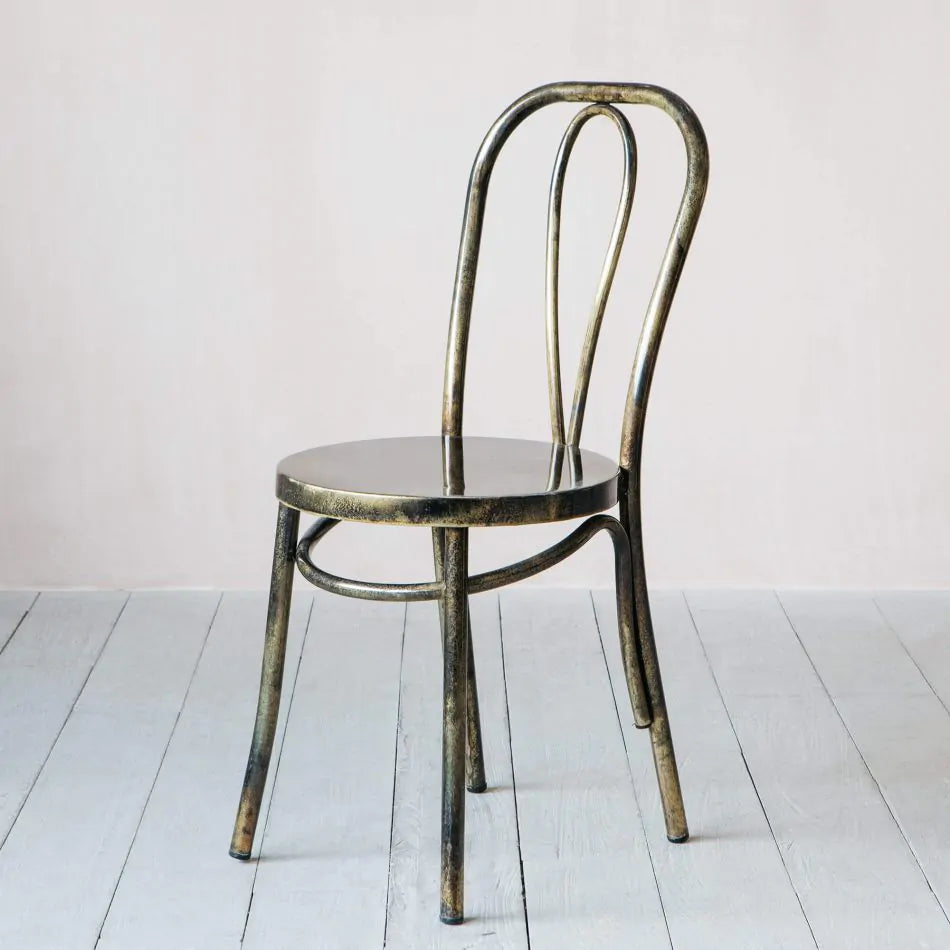 Antique Nickel Cafe Chair