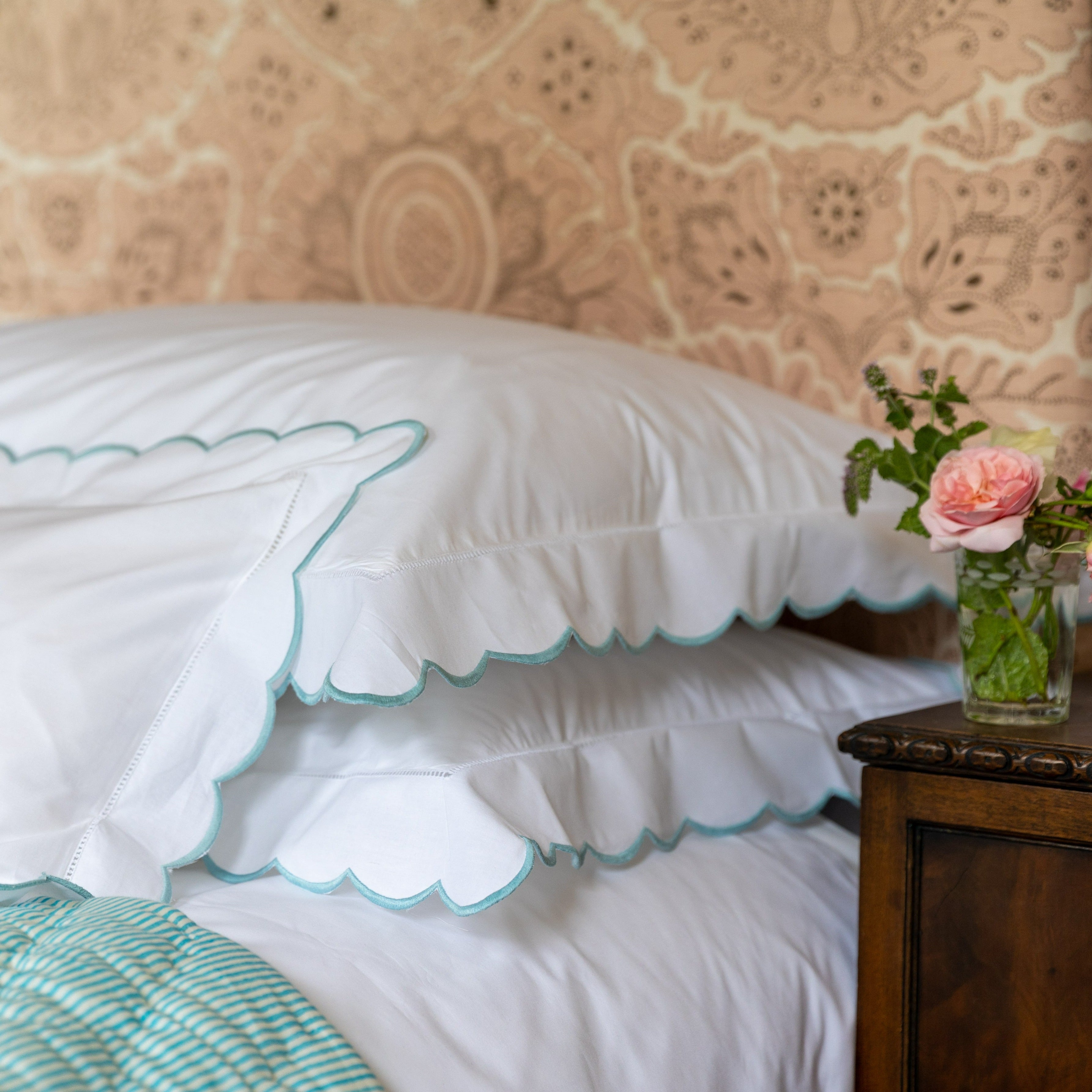 Duck Egg Scallop Duvet Cover