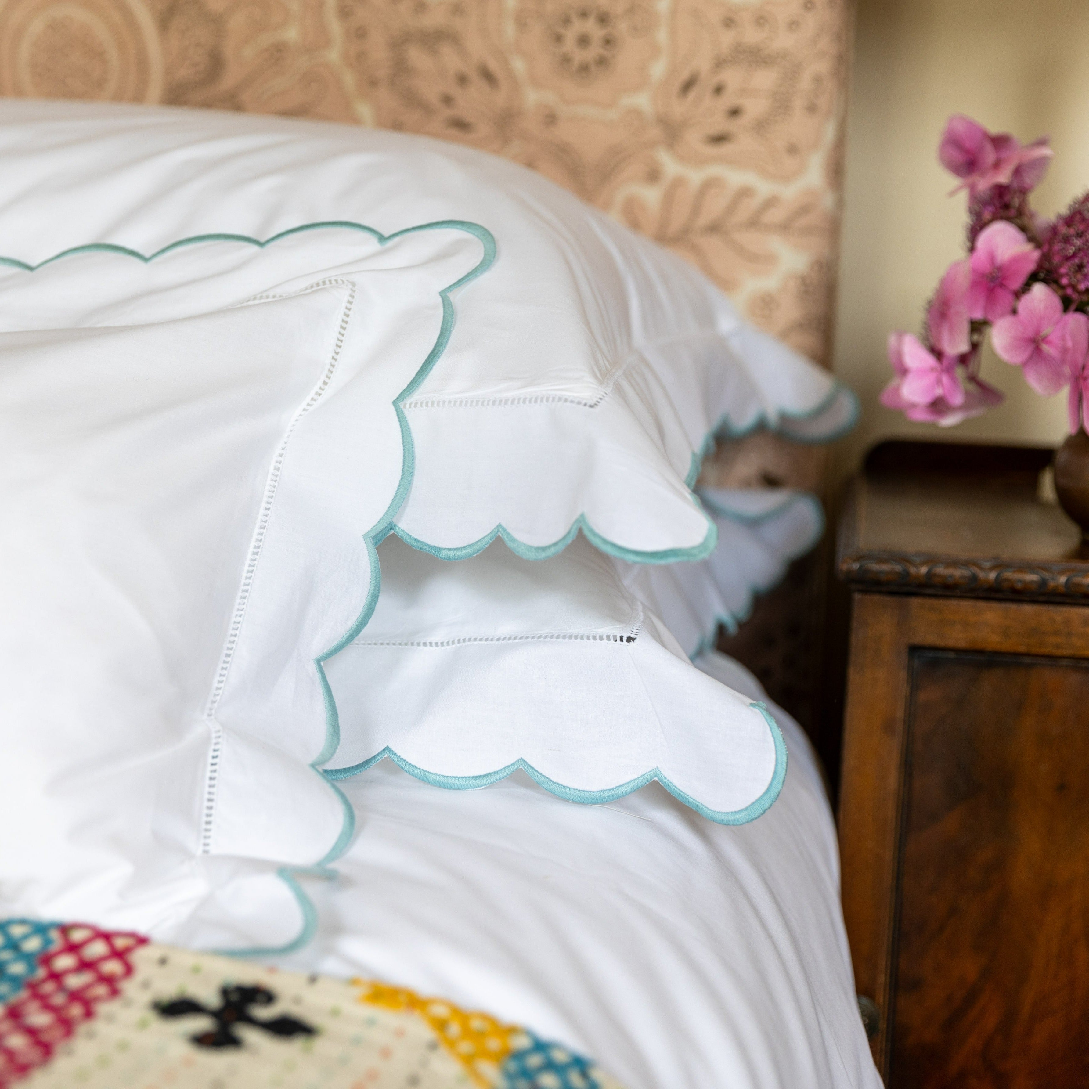 Duck Egg Scallop Pillowcase