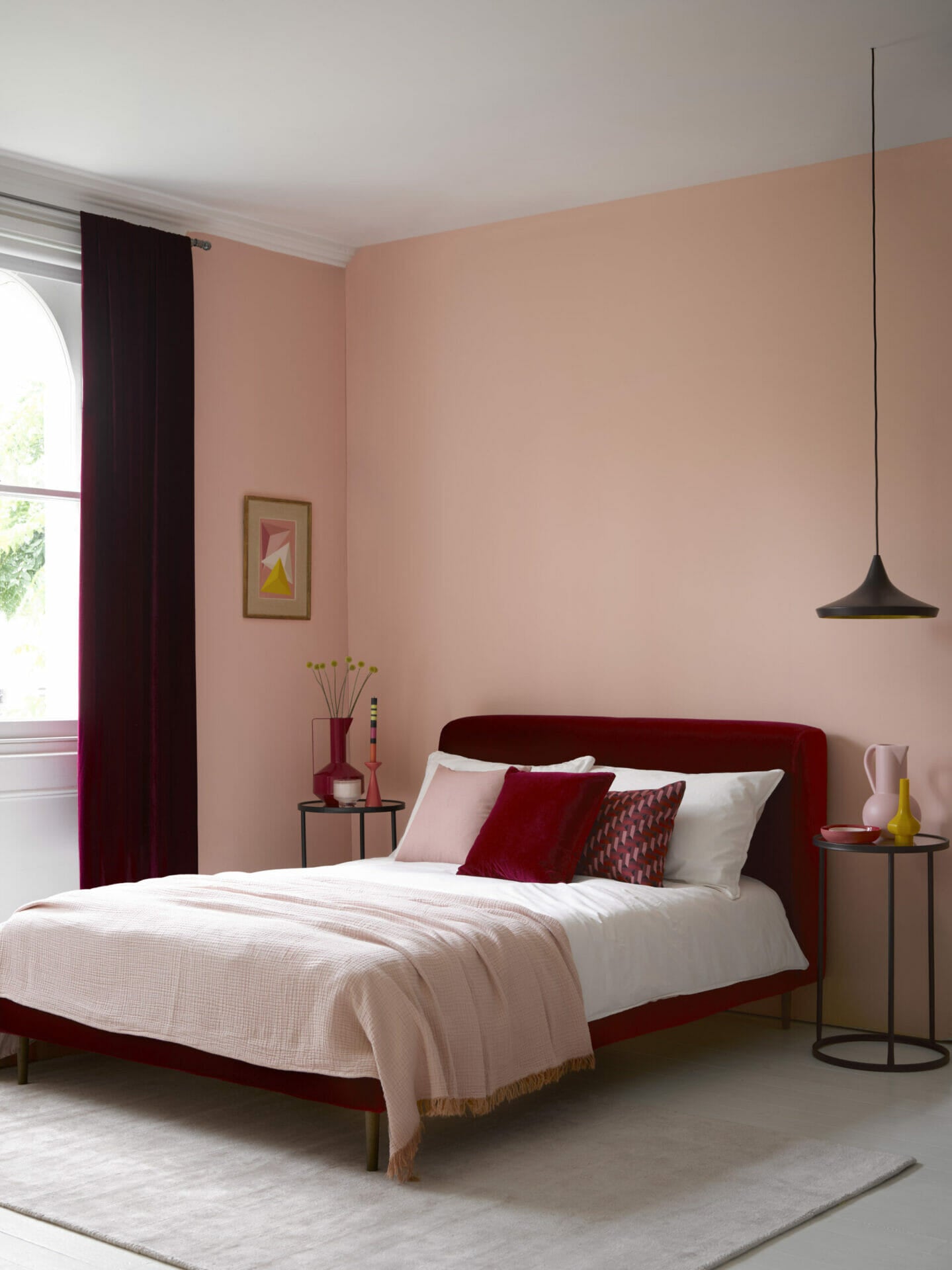 Lucy Pavilion Pink Brushstroke Bed - Double