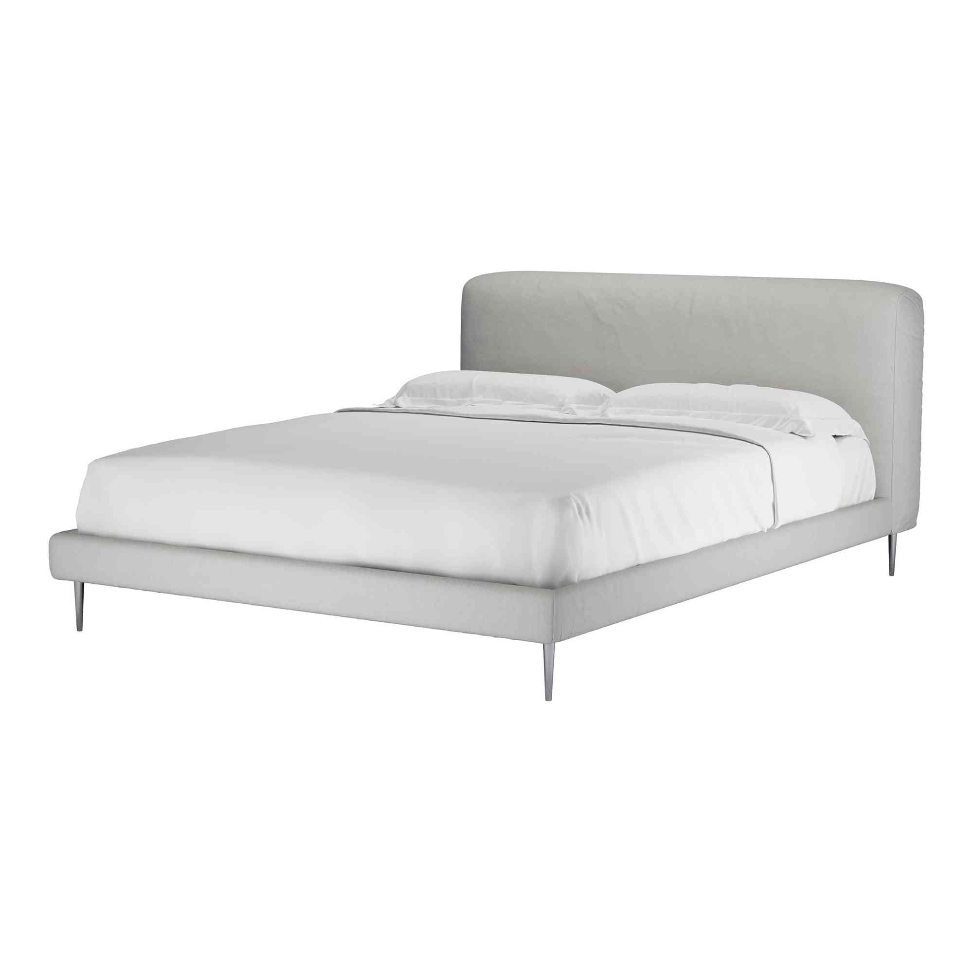 Lucy Alabaster Brushed Linen Cotton Bed - King Size