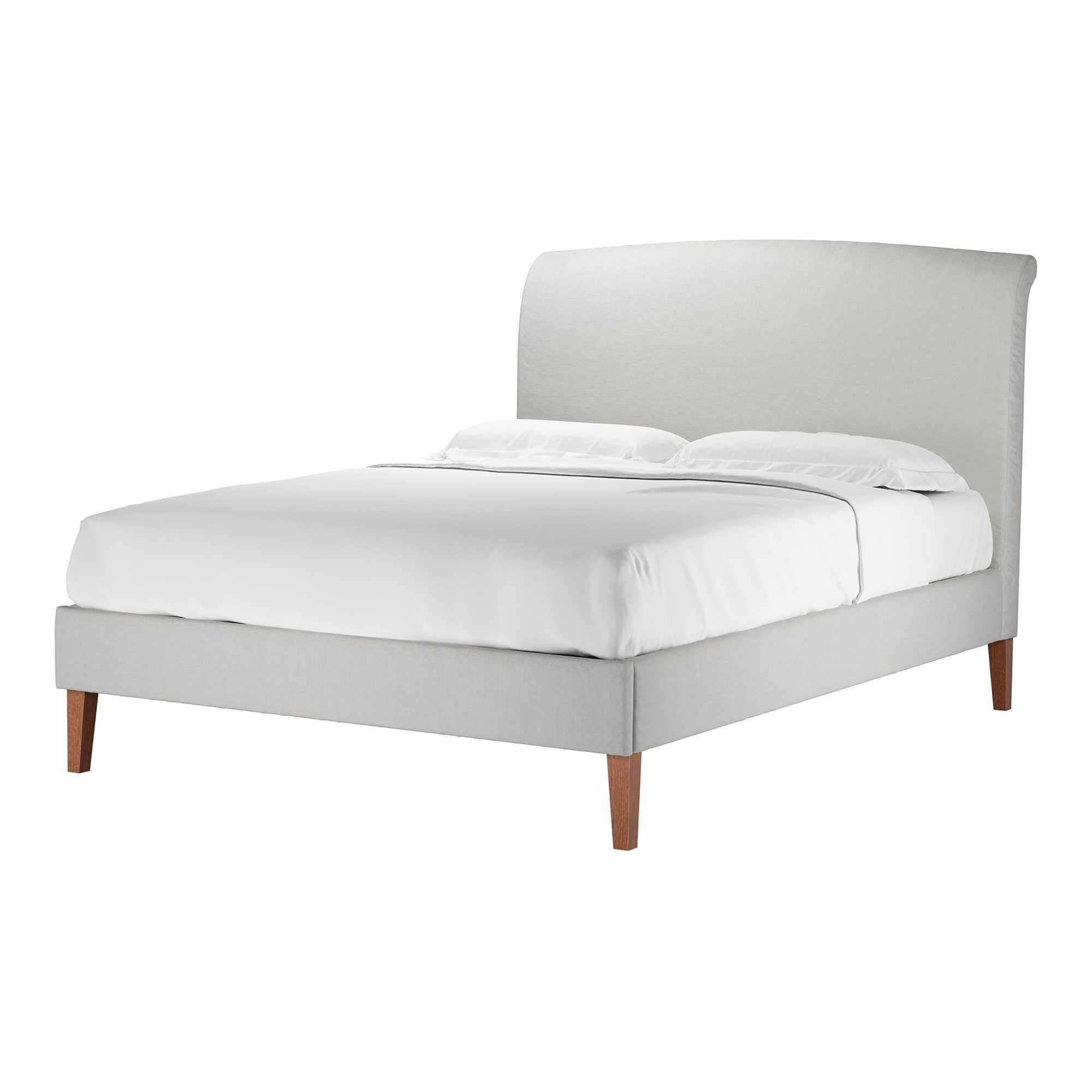 Thea Alabaster Brushed Linen Cotton Bed - King Size