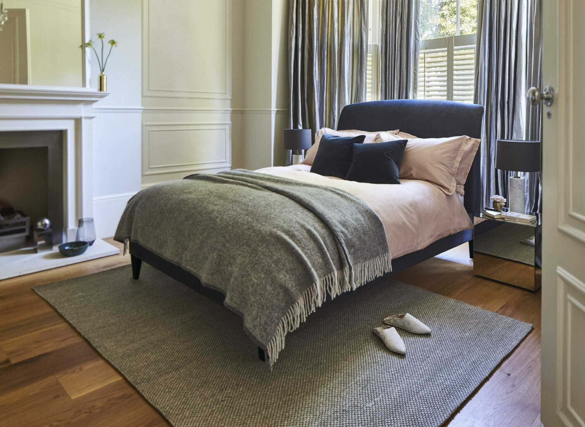 Thea Clay House Herringbone Weave Bed - King Size