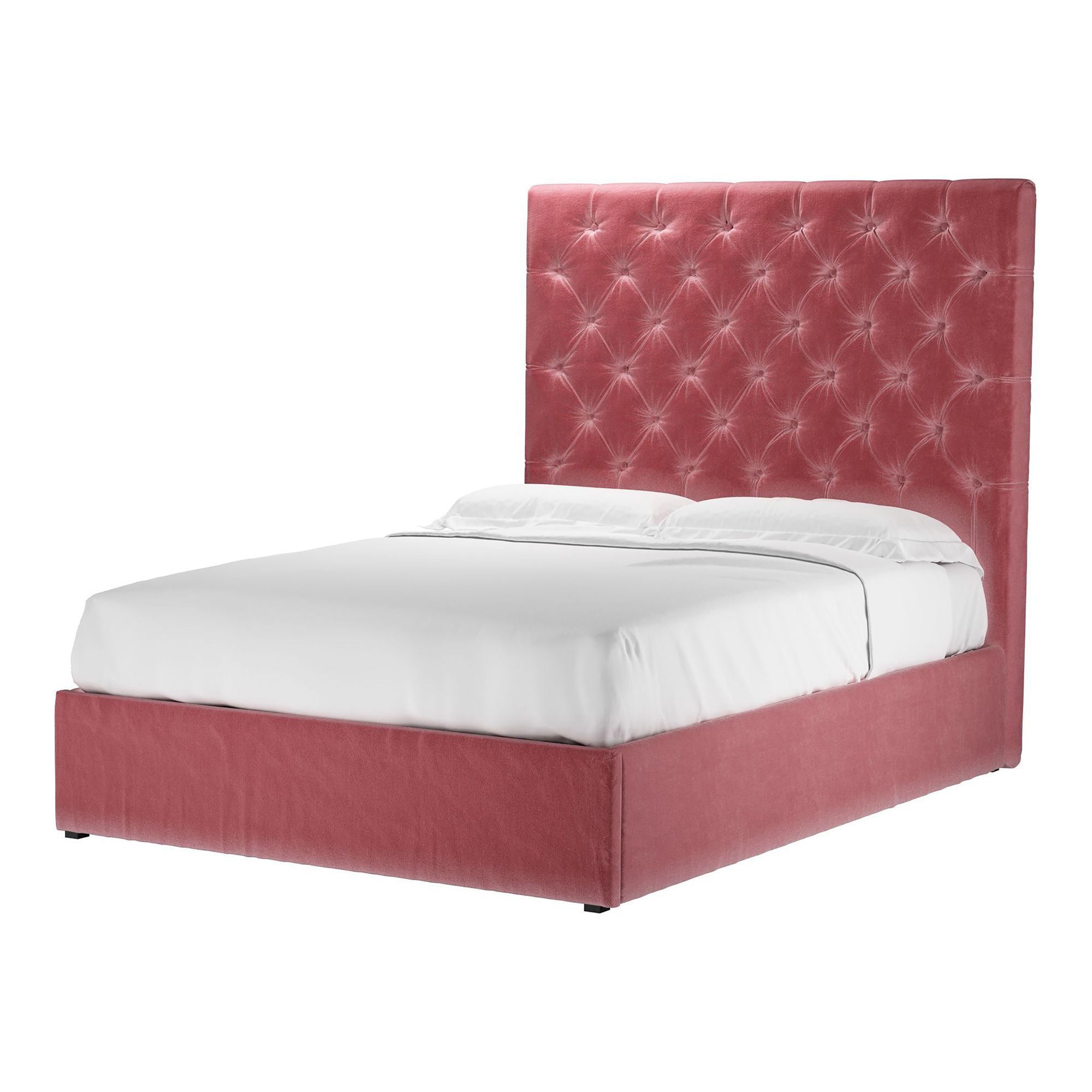 Rosalie Cotton Matt Velvet Ottoman Bed - Double Size
