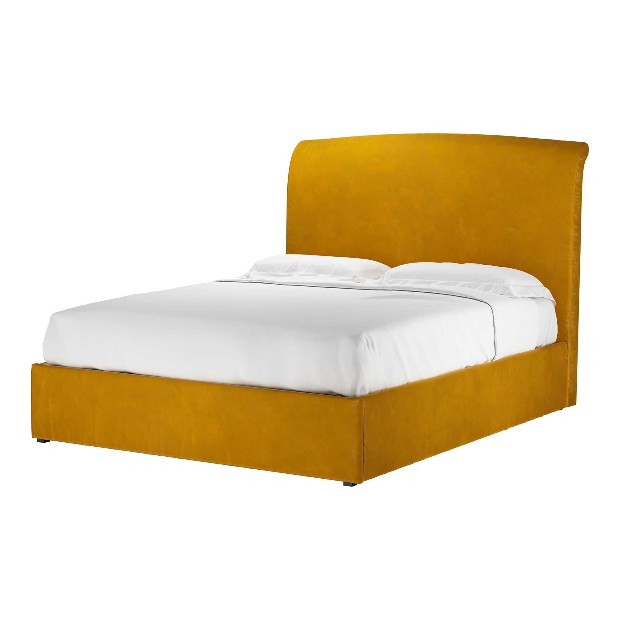 Thea Smart Velvet Ottoman Bed - King Size