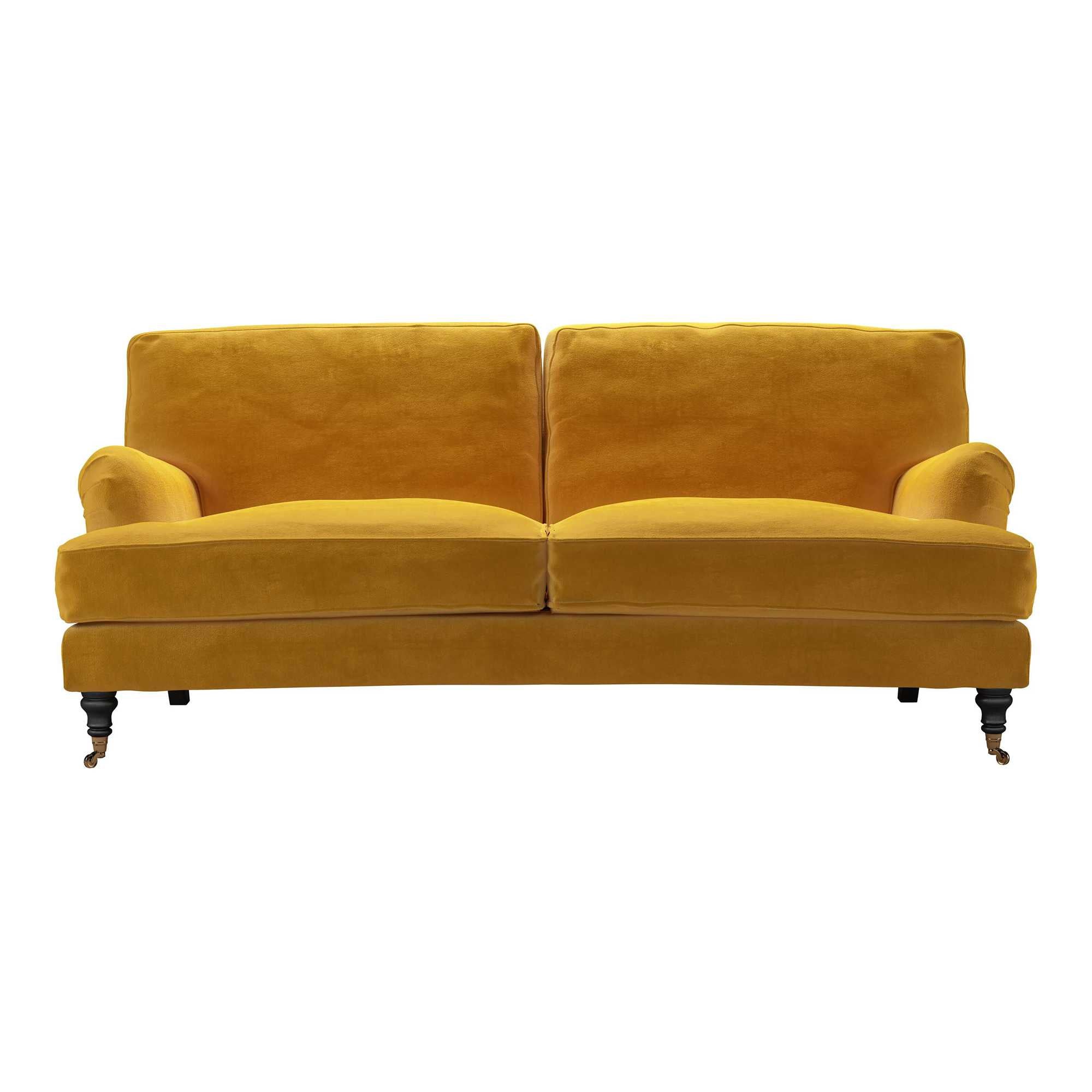 Bluebell Cotton Matt Velvet Sofa - 3 Seater