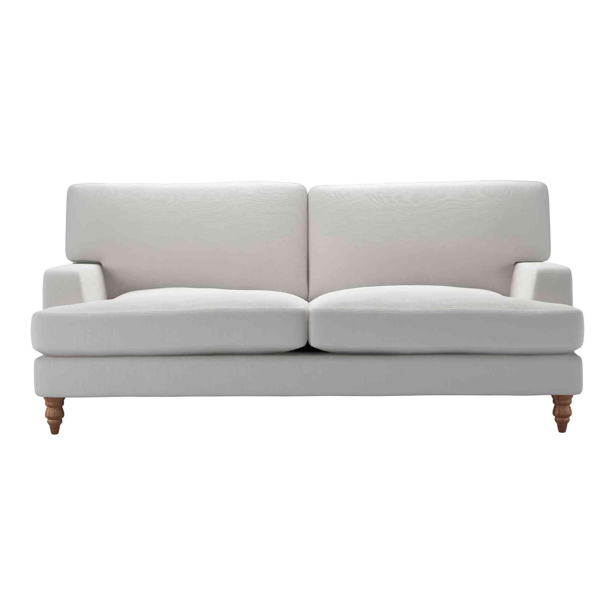 Isla Alabaster Brushed Linen Cotton Sofa - 3 Seater