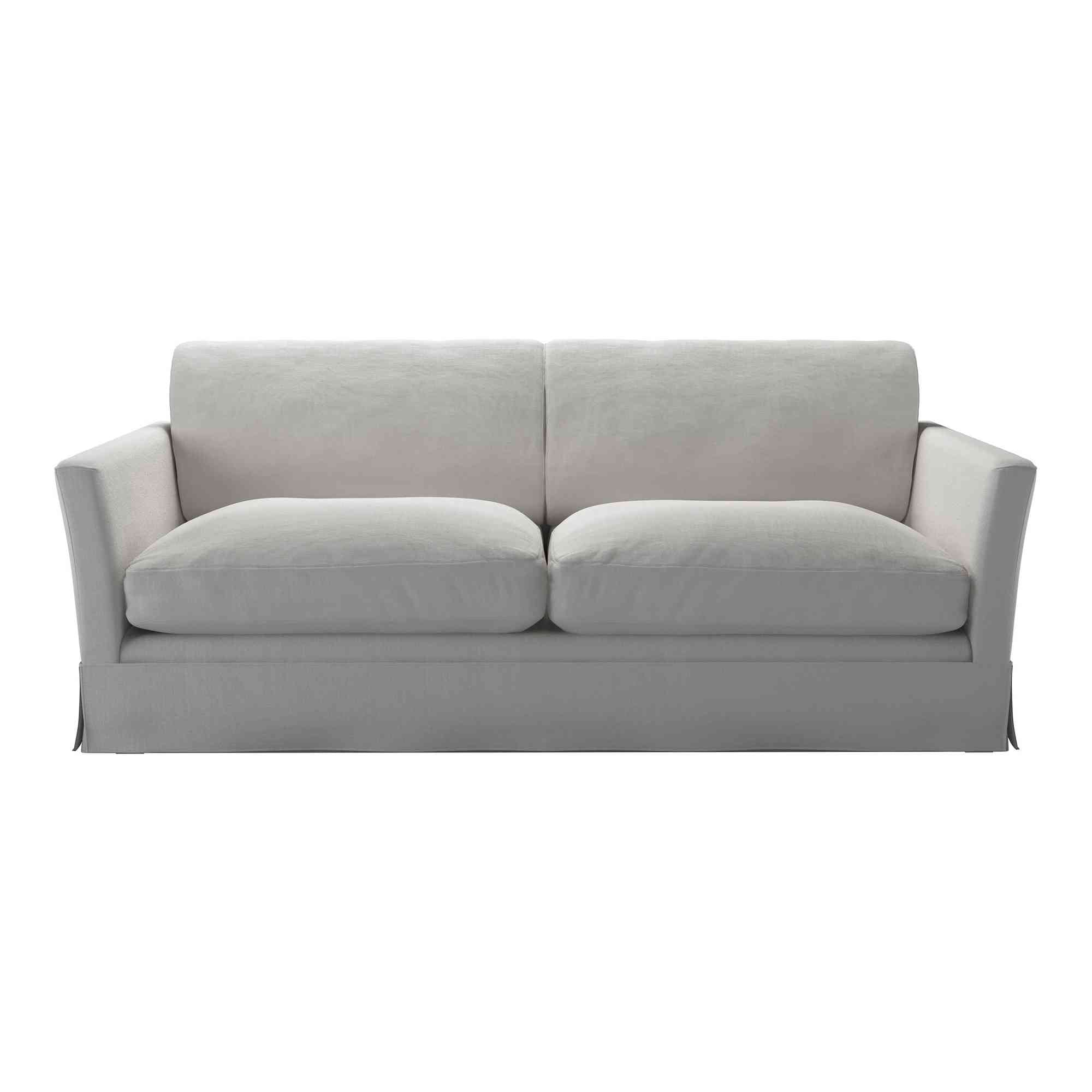 Otto Alabaster Brushed Linen Cotton Sofa - 3 Seater