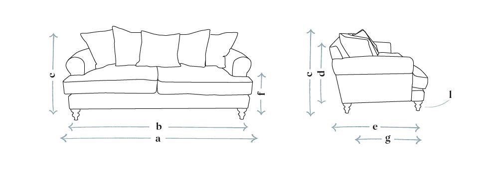 Teddy Pumice House Herringbone Weave Sofa - 2.5 Seater