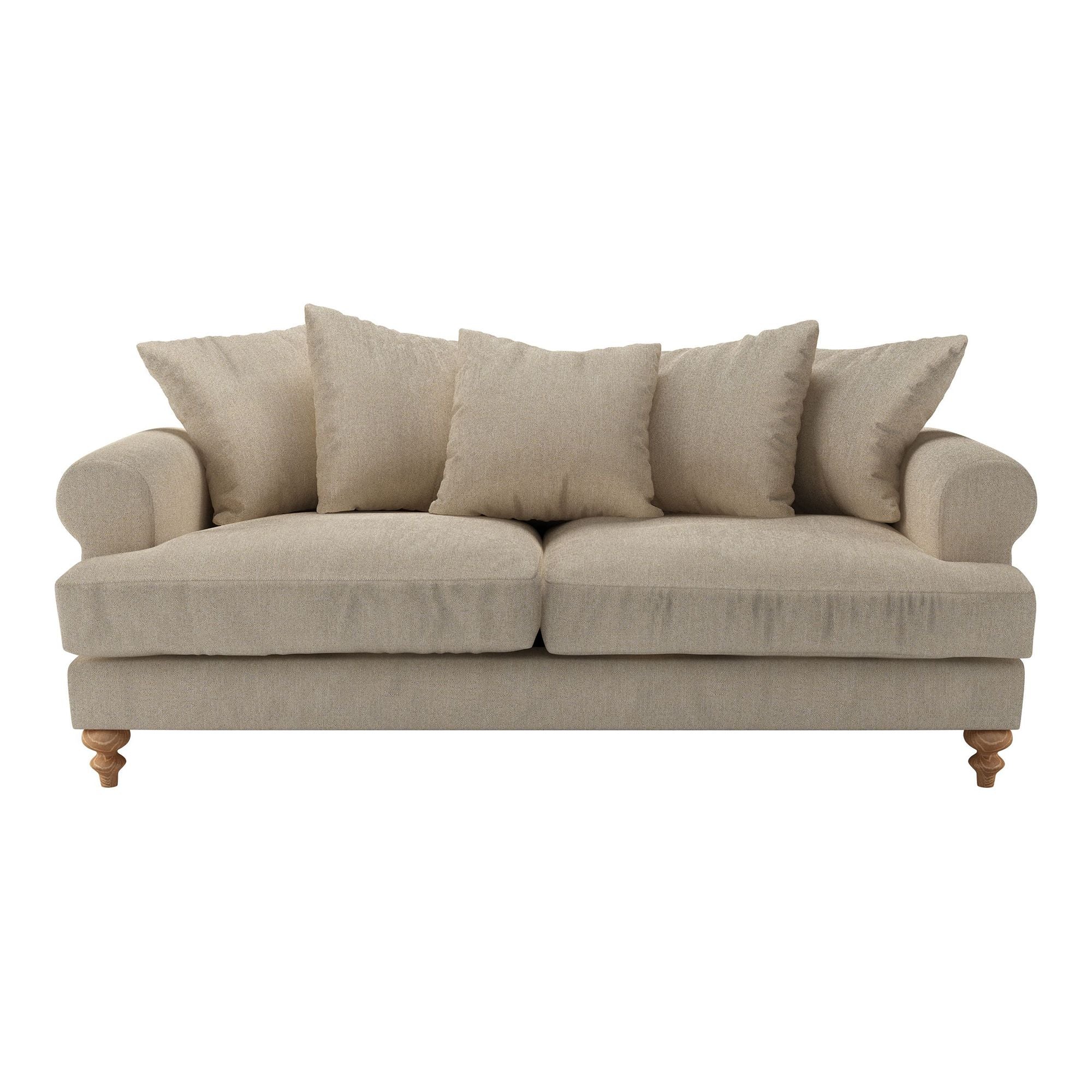 Teddy Cashew Baylee Viscose Linen Sofa - 3 Seater