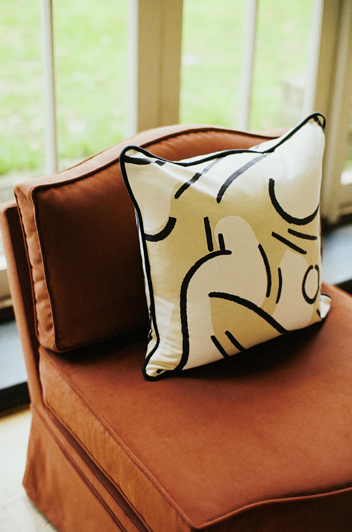 Felix Slipper Chair, Cinnamon Velvet