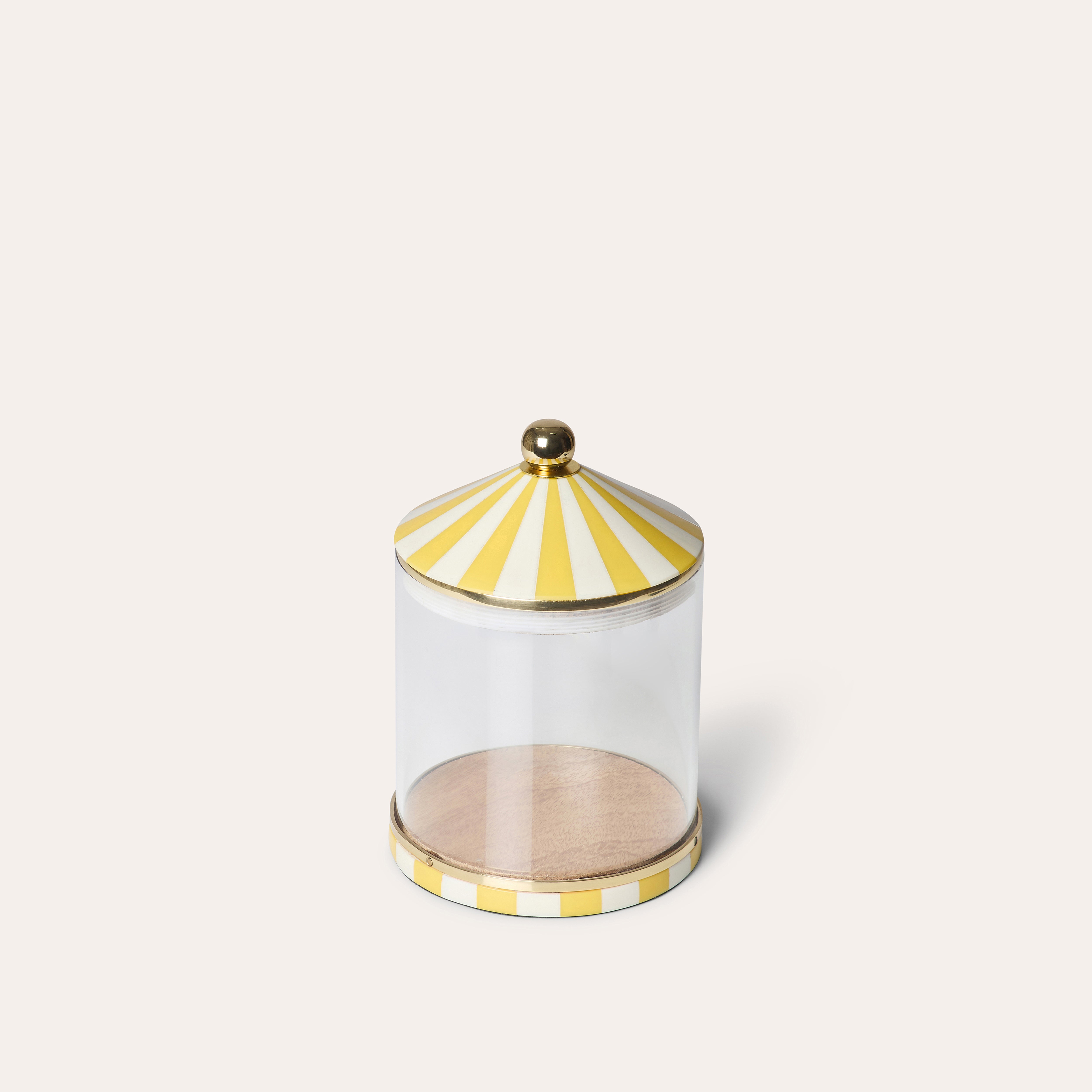 Circus Storage Jar | Yellow and White