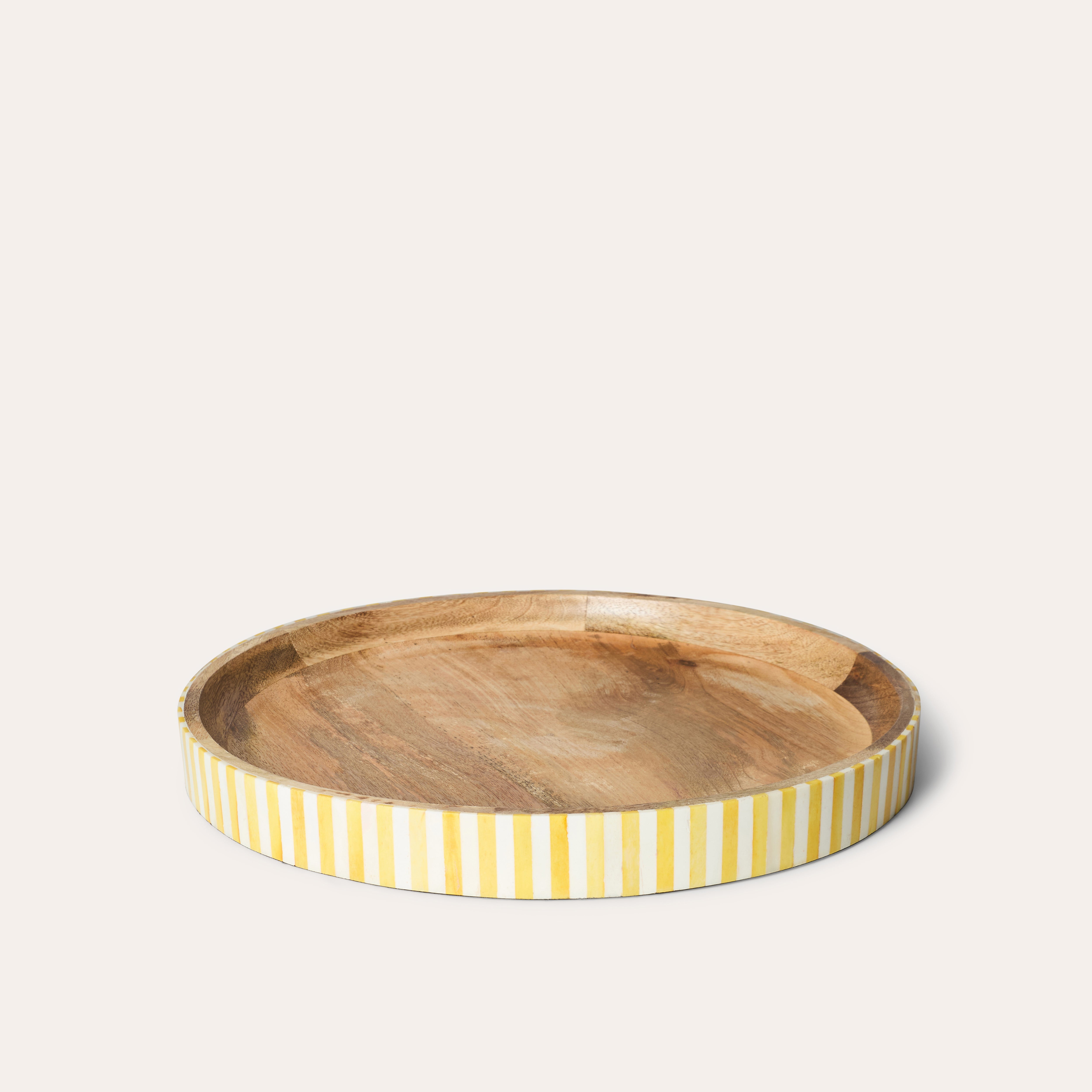 Round Inlay Tray | Yellow | Striped