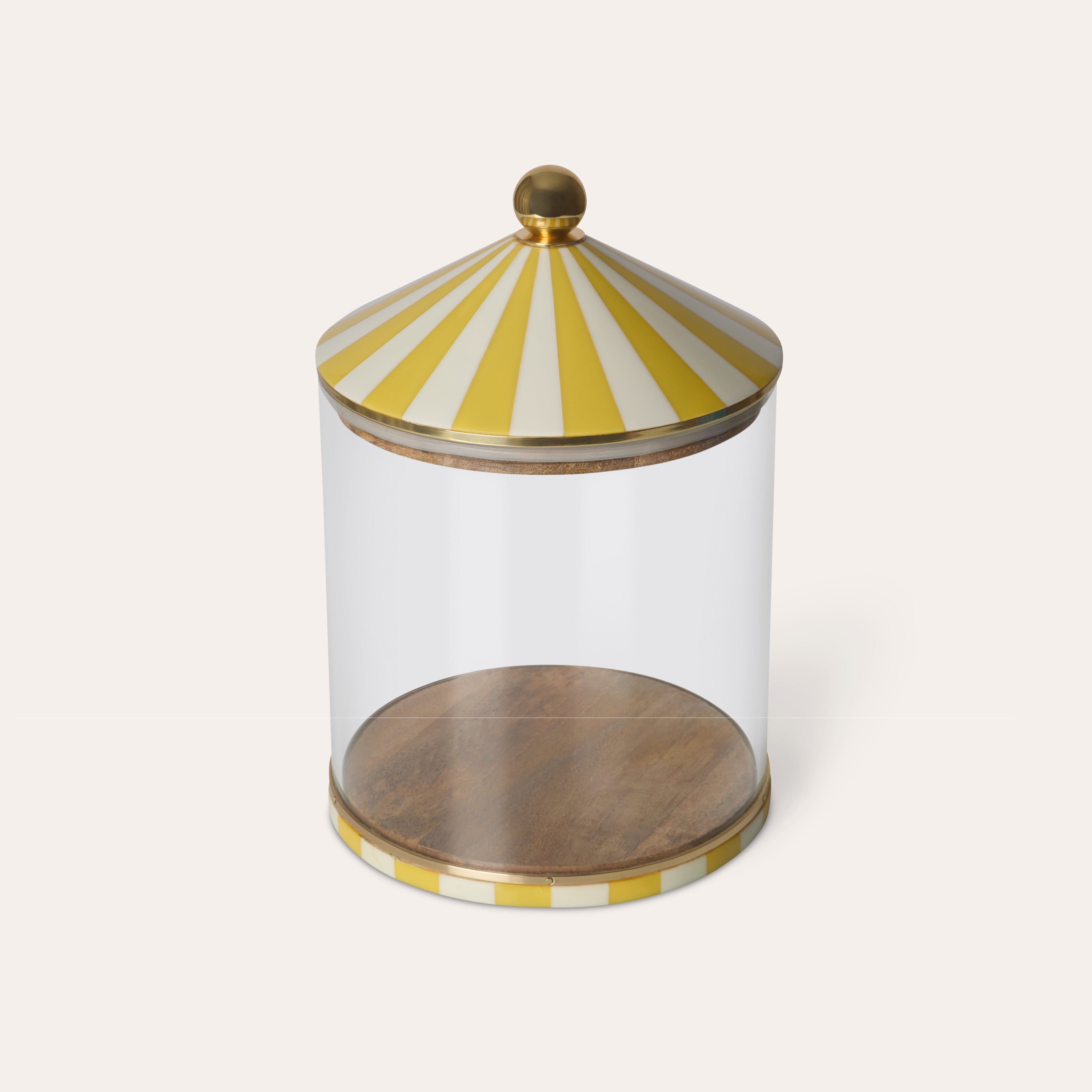 Circus Storage Jar | Yellow and White