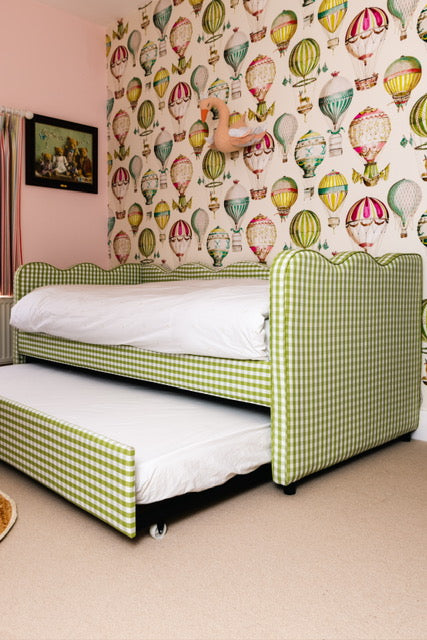 The Lochlan Day Bed - Wavy Green Gingham