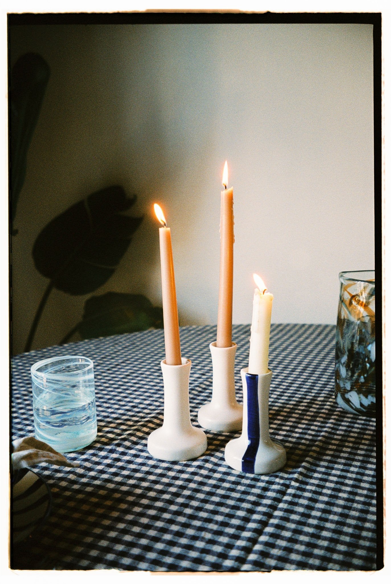 Sandy Candle Holder - Azure